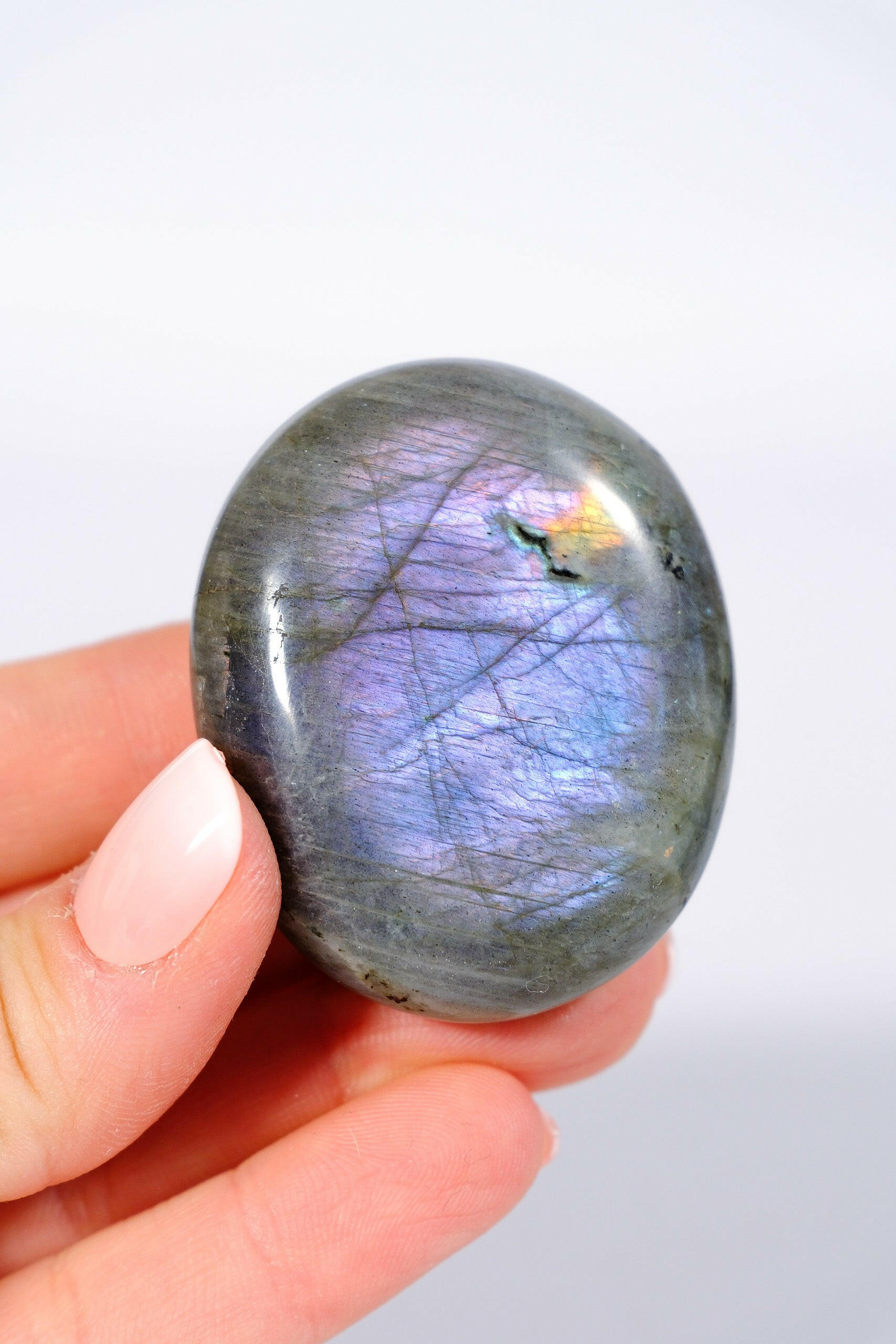 Labradorite Palmstone Healing Crystal.