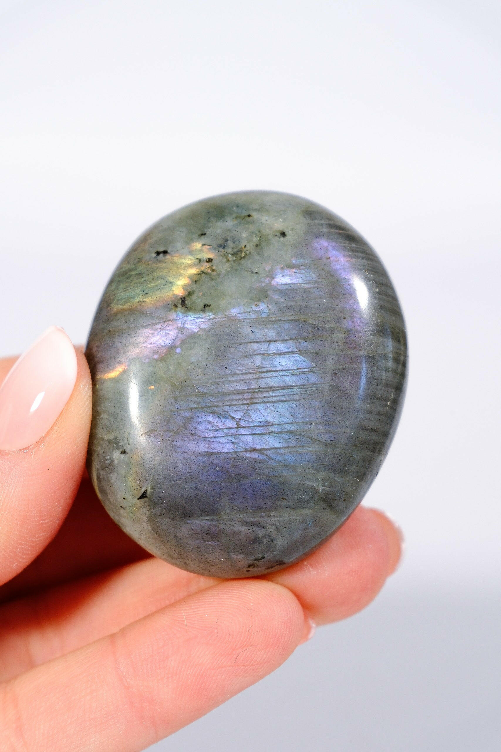 Labradorite Palmstone Healing Crystal.