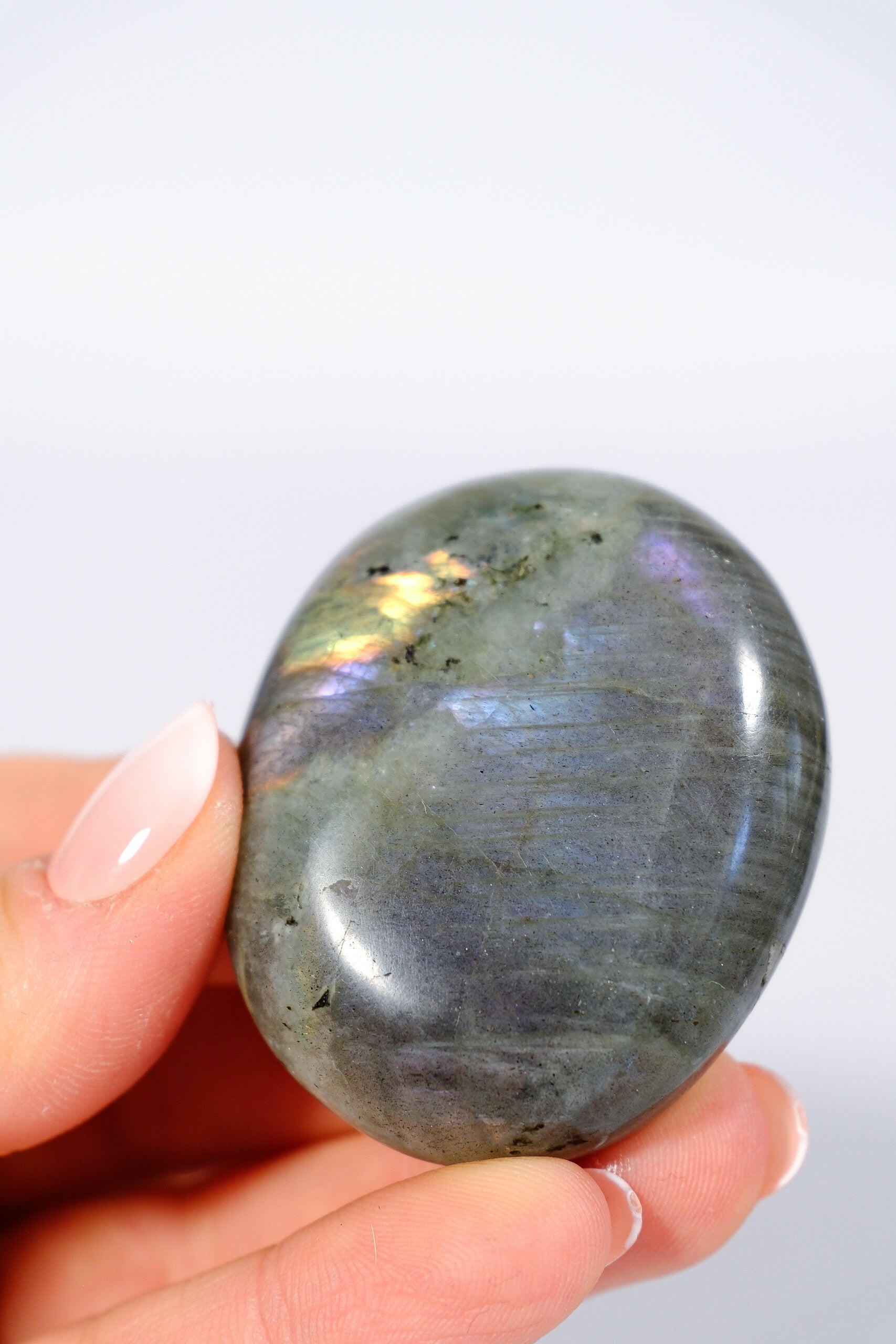 Labradorite Palmstone Healing Crystal.