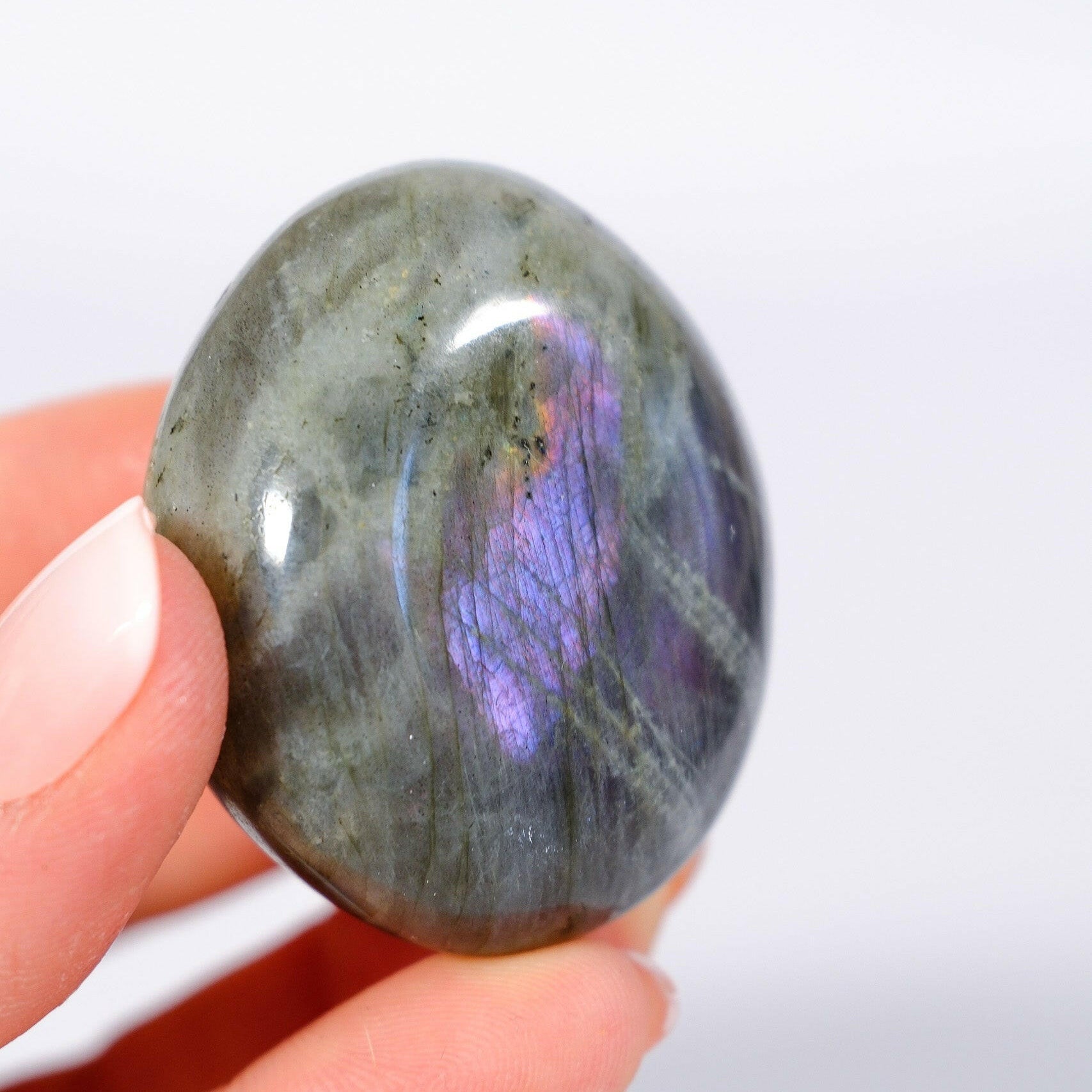 Labradorite Palmstone Healing Crystal.