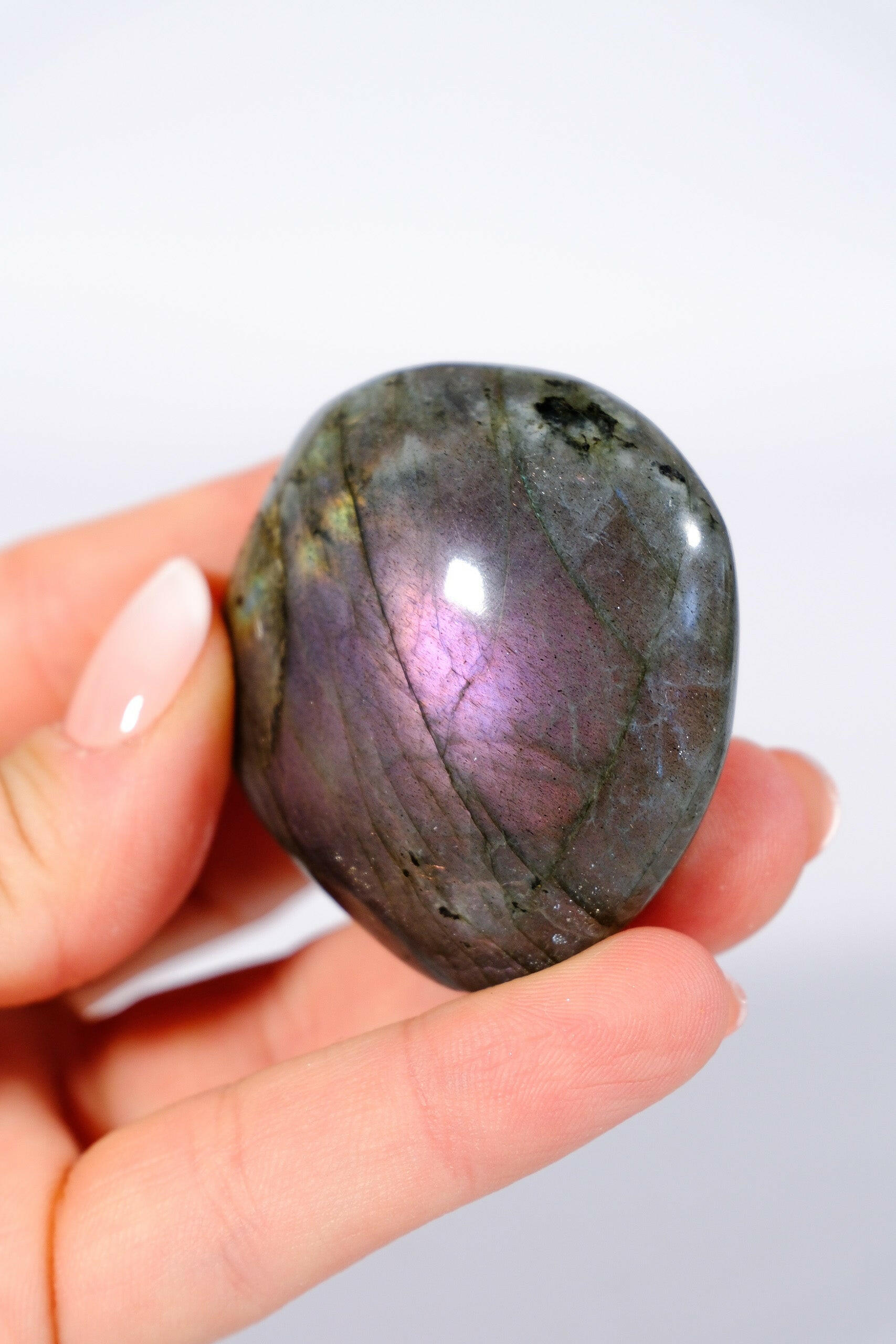 Labradorite Palmstone Healing Crystal.