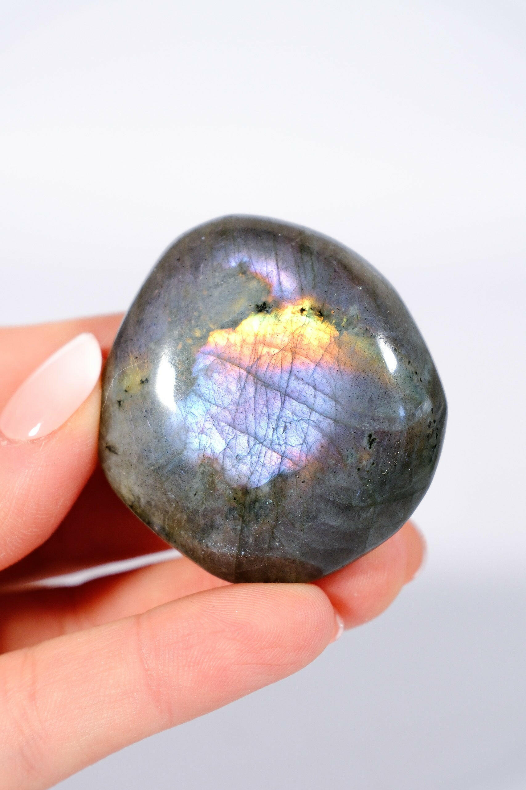 Labradorite Palmstone Healing Crystal.