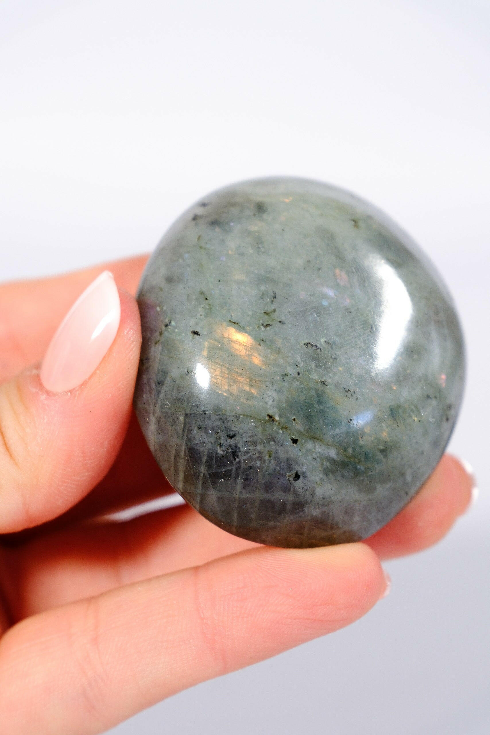 Labradorite Palmstone Healing Crystal.