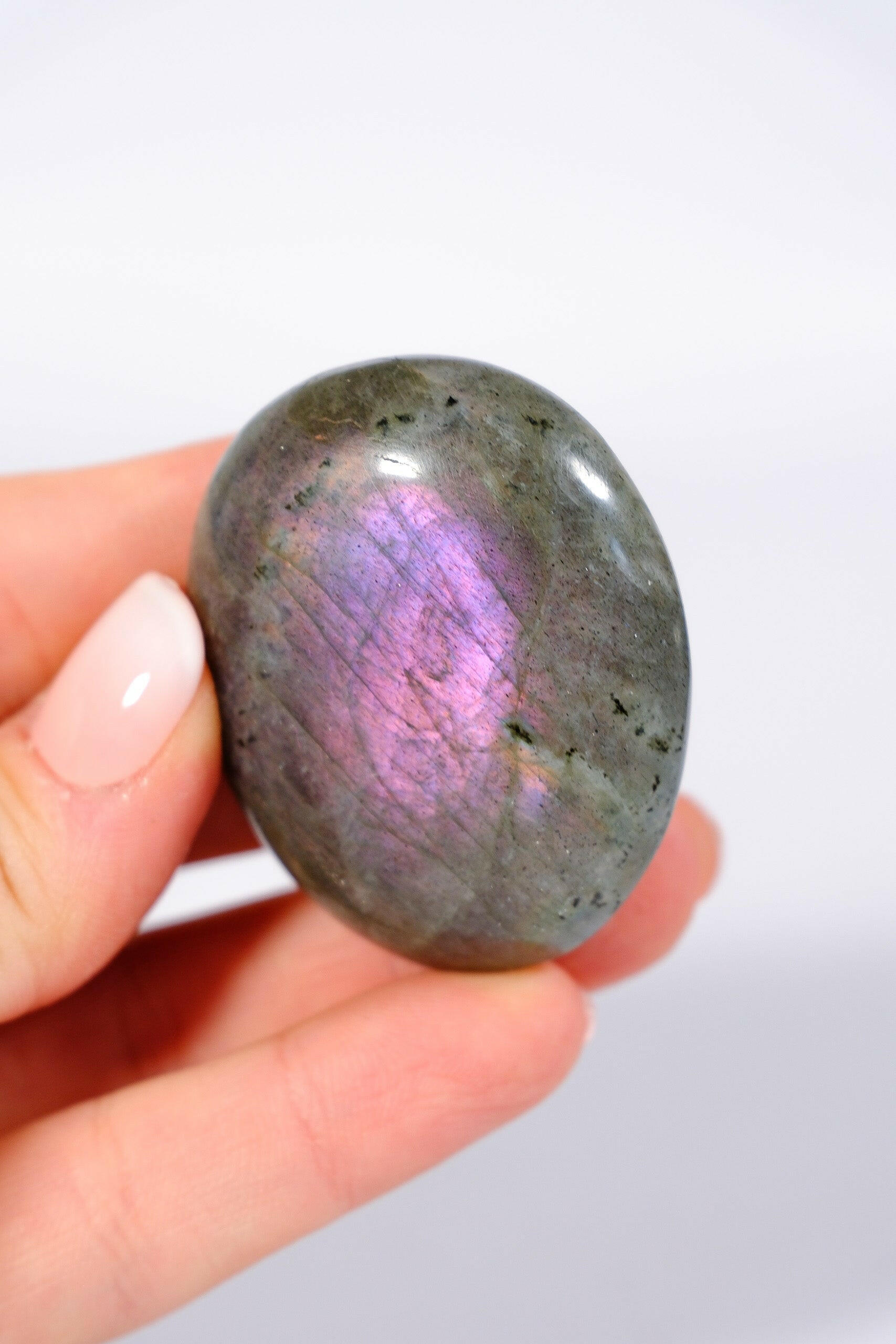 Labradorite Palmstone Healing Crystal.