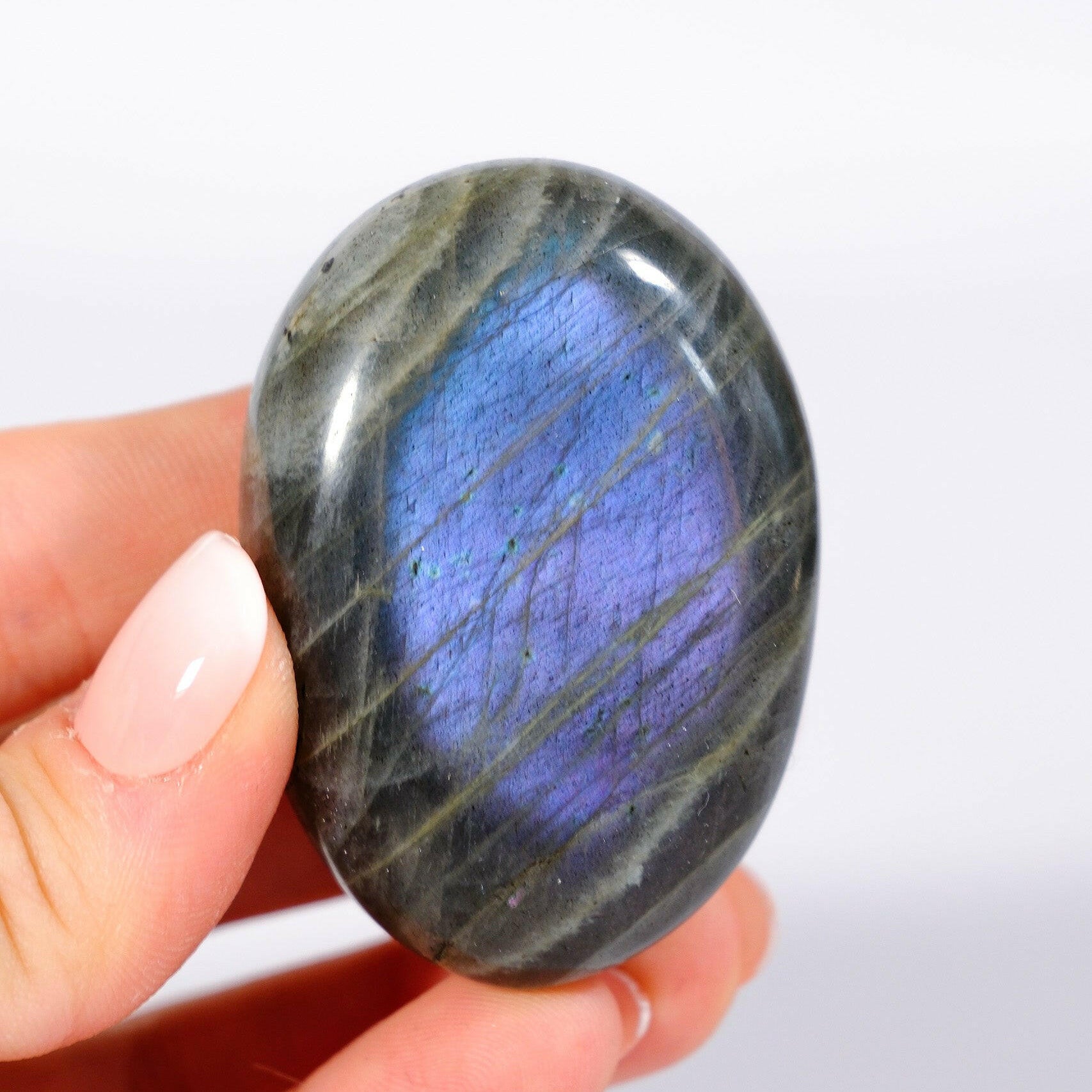 Labradorite Palmstone Healing Crystal.