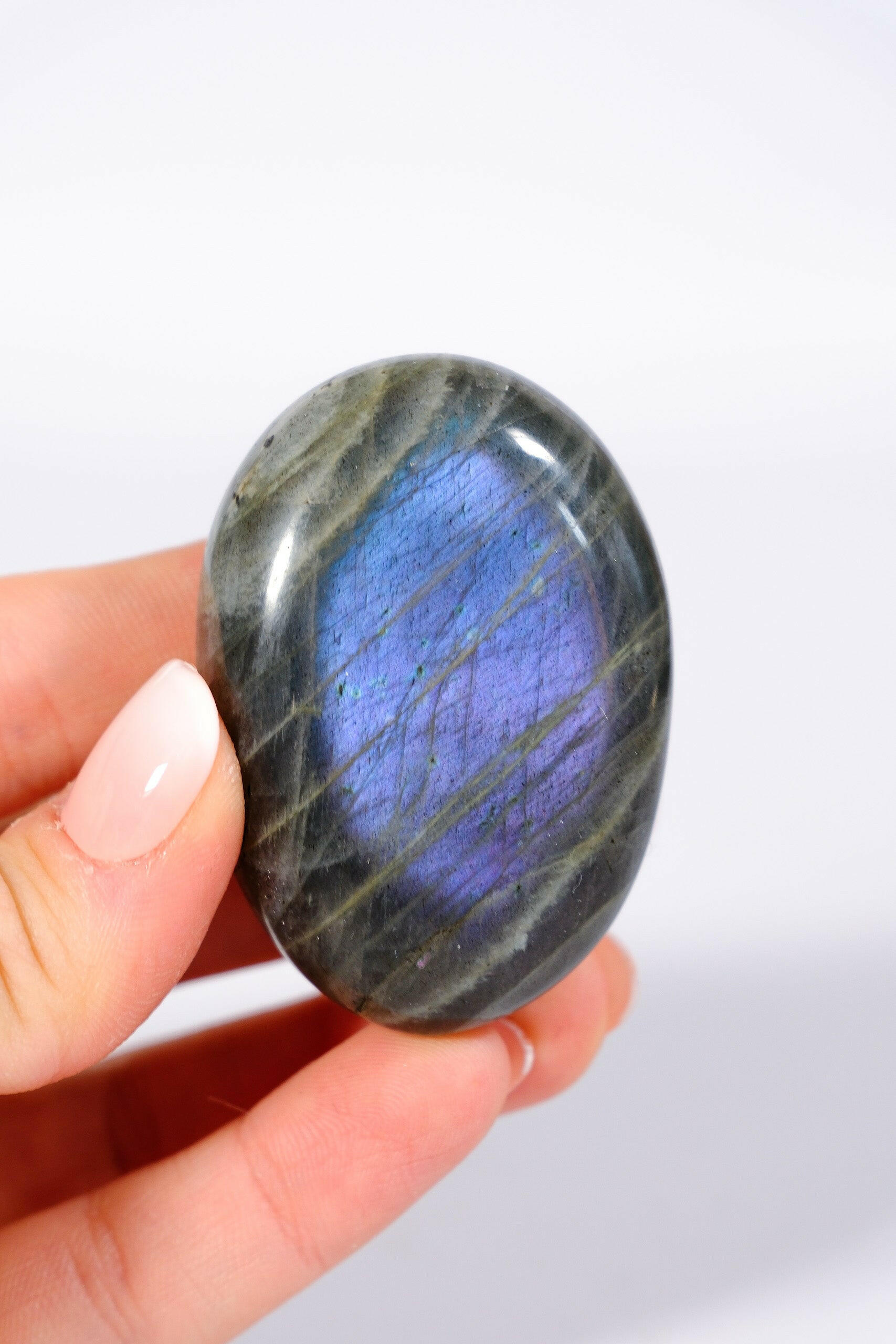 Labradorite Palmstone Healing Crystal.