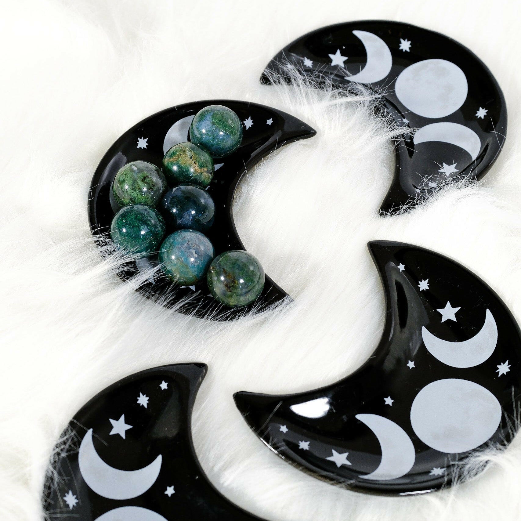 Moon Trinket Dish Healing Crystal.
