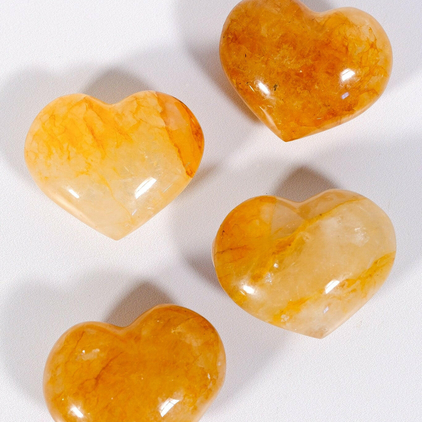 Golden Healer Small Heart Healing Crystal.