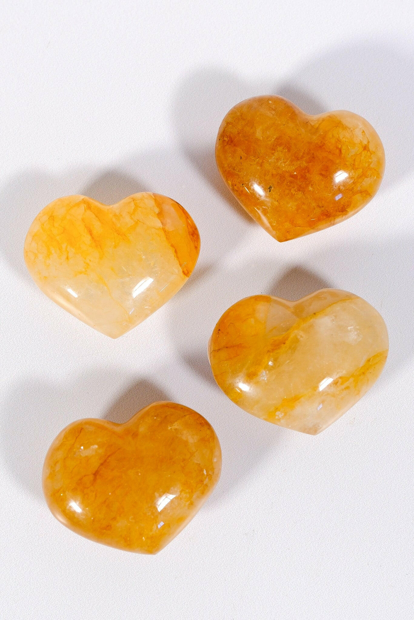 Golden Healer Small Heart Healing Crystal.