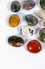 Ocean Jasper Mini Palmstone - Small Healing Crystal.