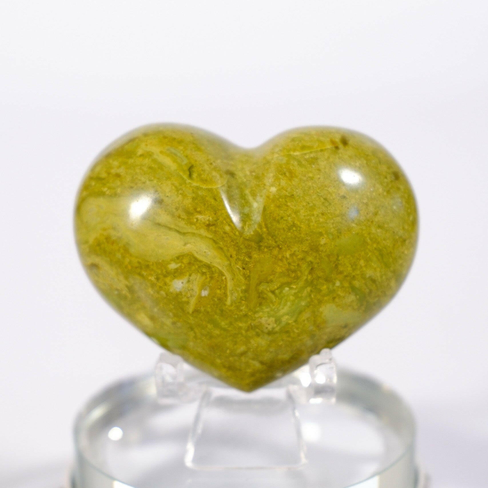 Green Opal Heart Healing Crystal.