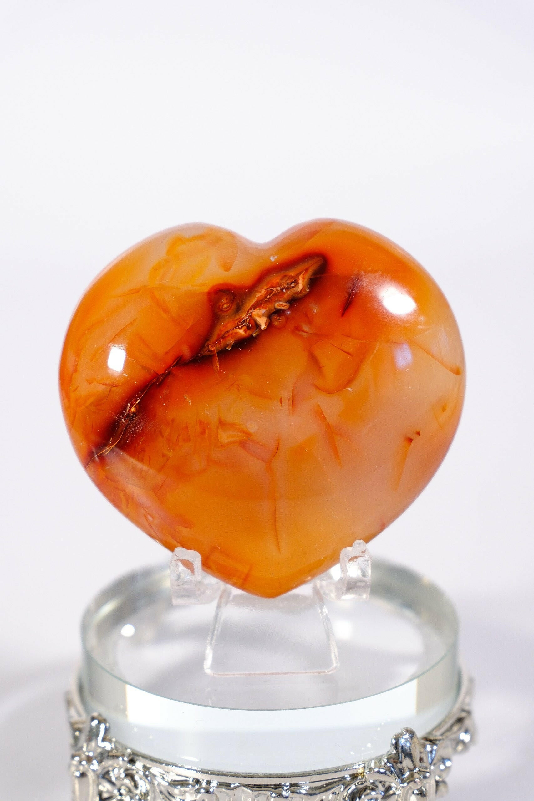 Carnelian Heart Healing Crystal.