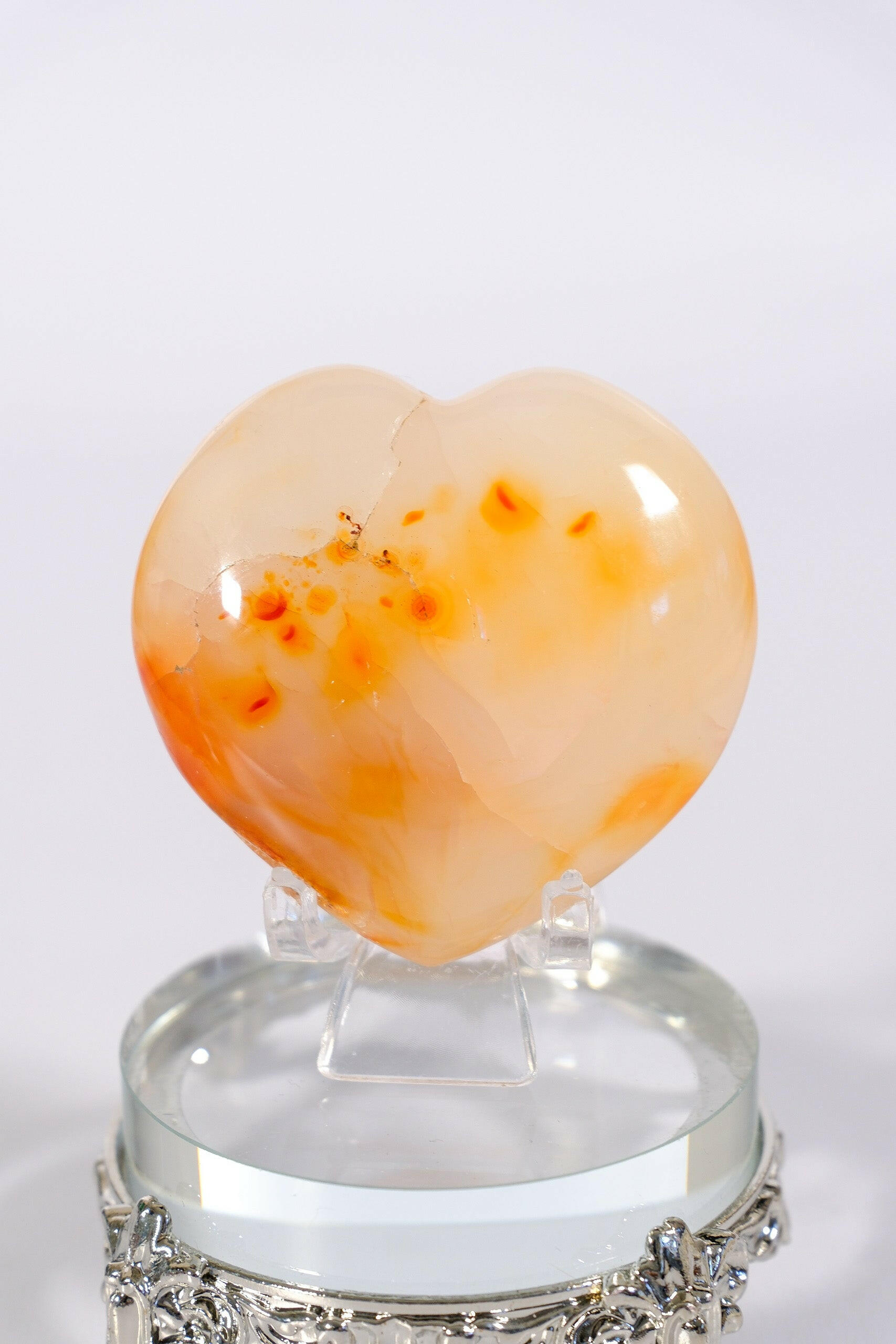 Carnelian Heart Healing Crystal.