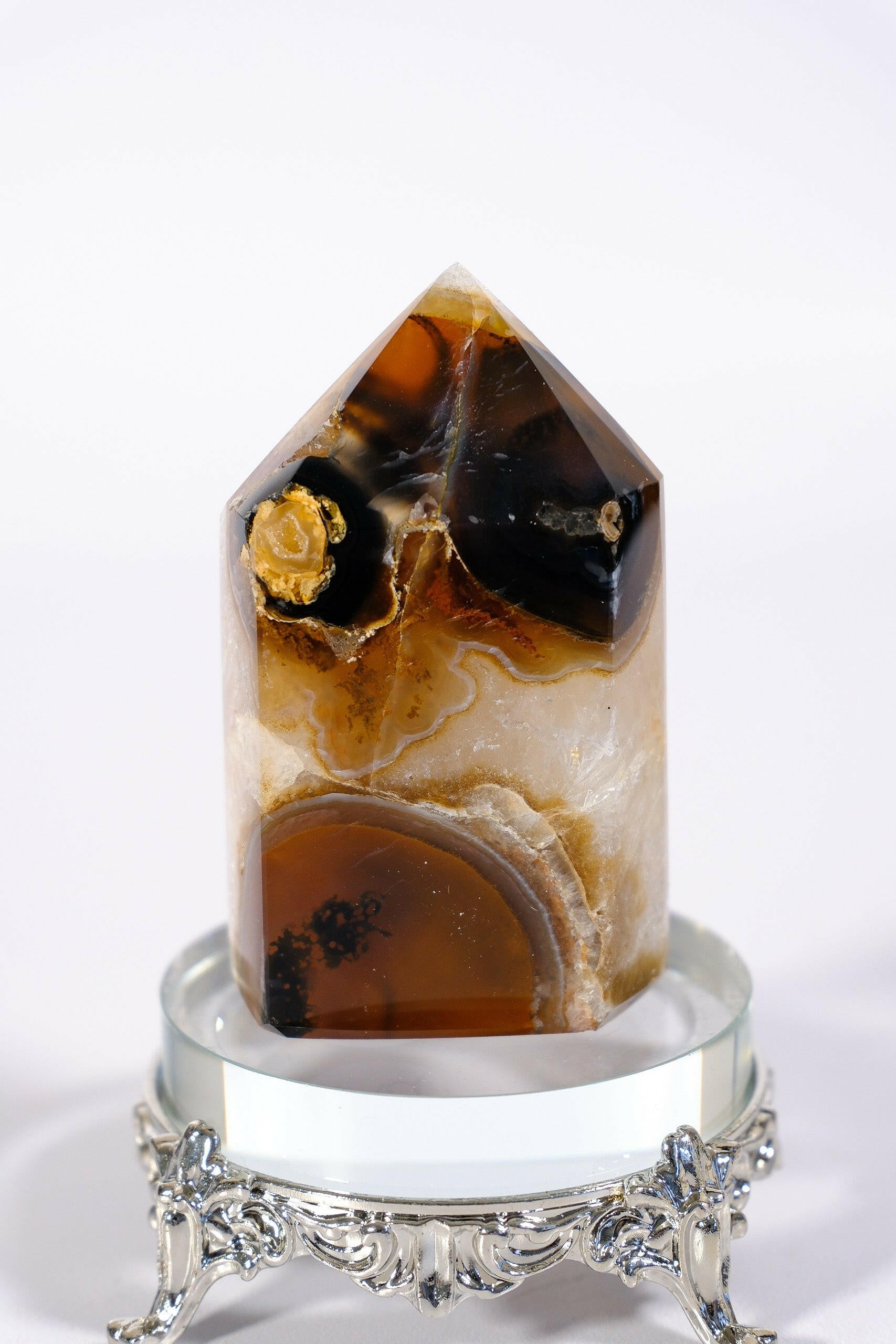 Druze Agate Tower Healing Crystal.