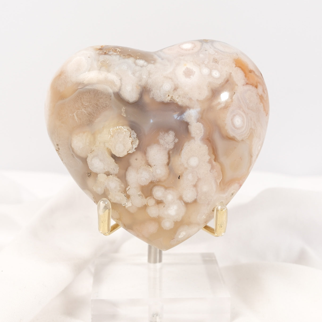Flower Agate Heart