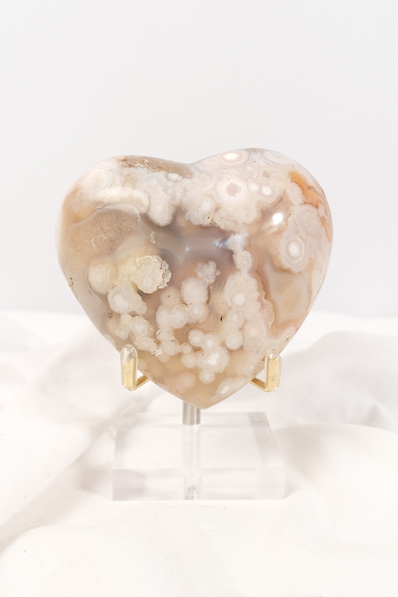 Flower Agate Heart