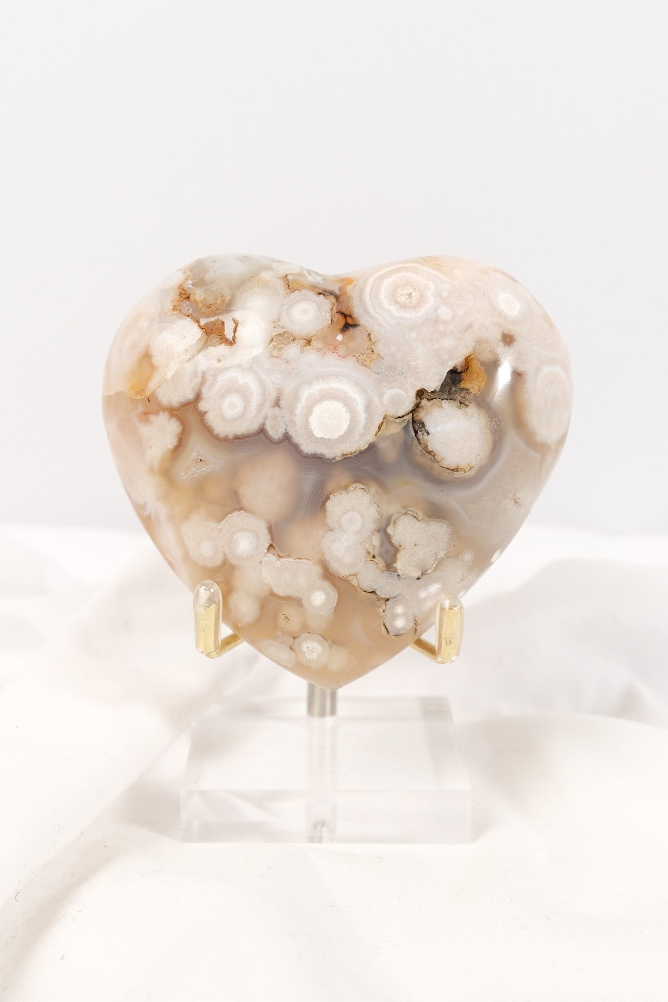Flower Agate Heart