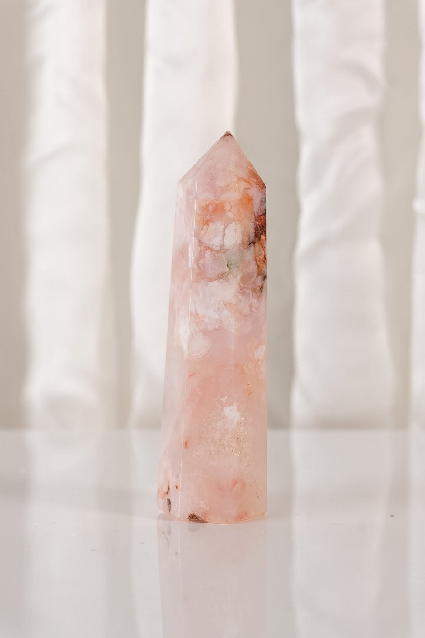 Flower Agate Carnelian Tower