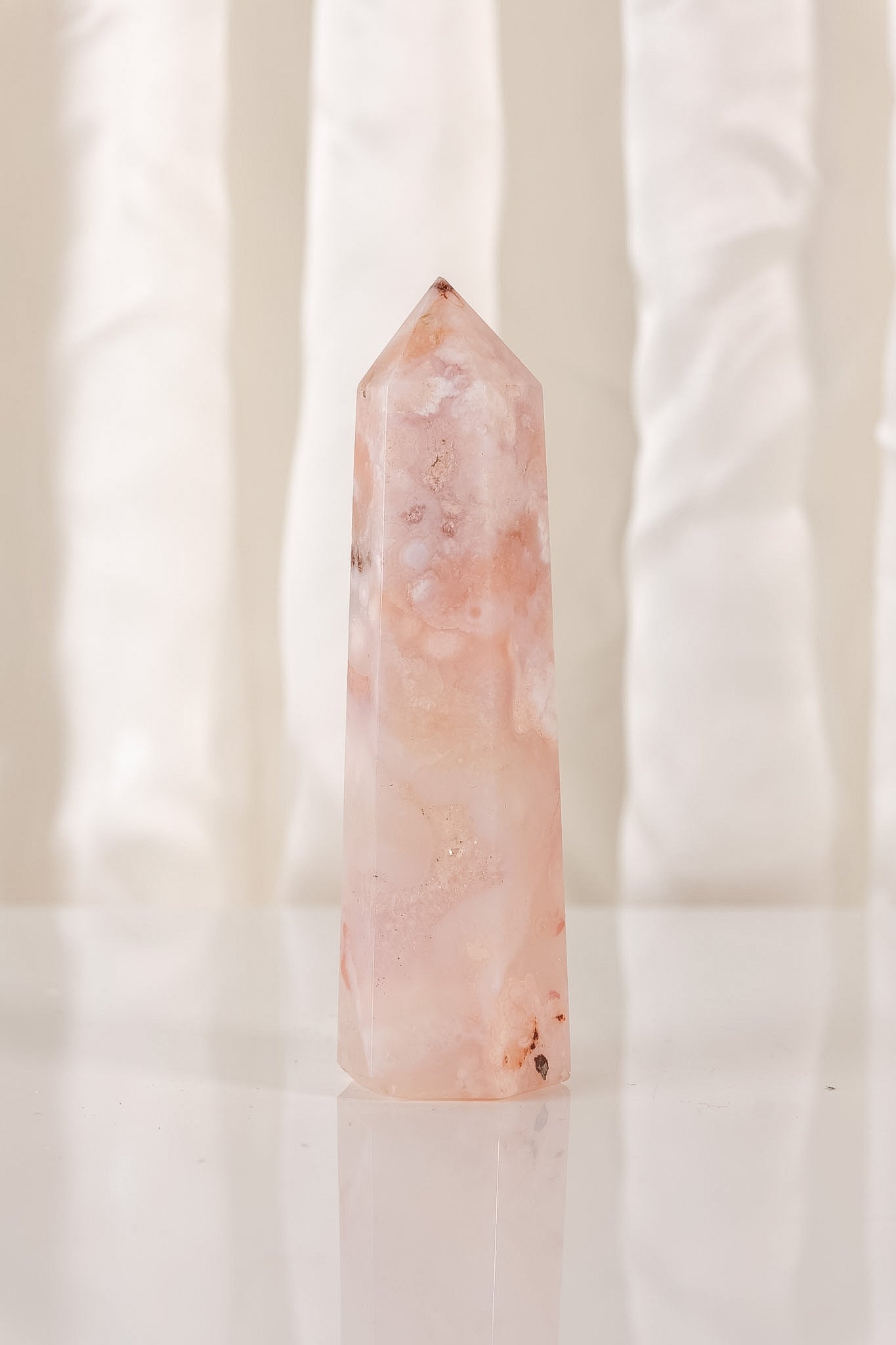 Flower Agate Carnelian Tower