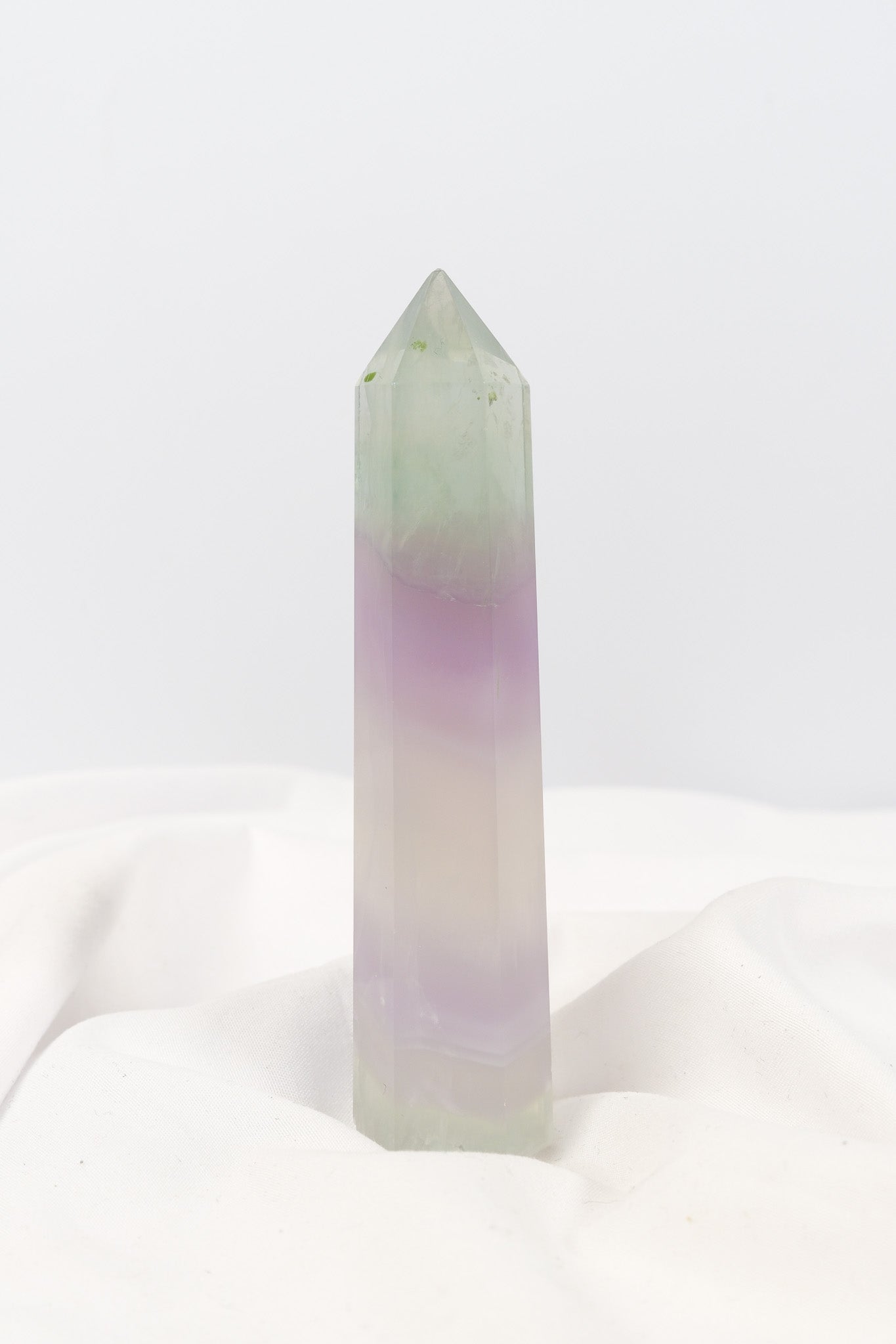 Lavender Fluorite Tower - chipped