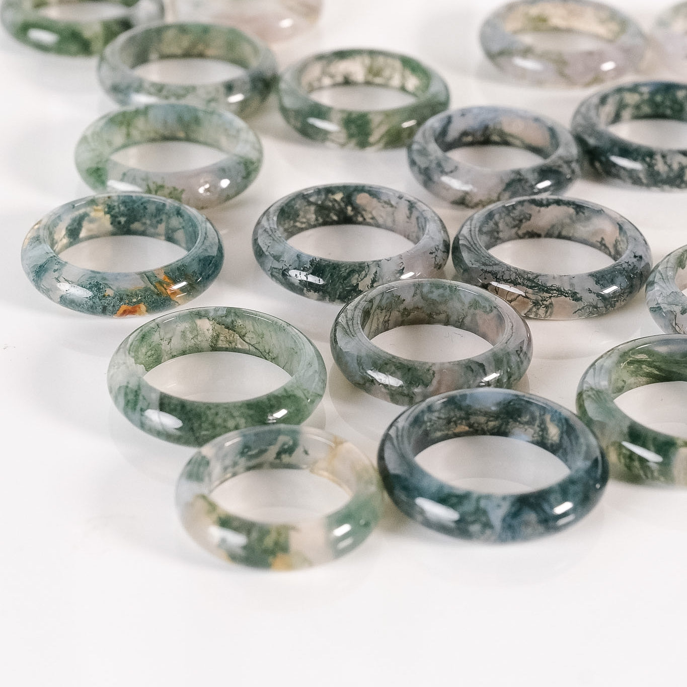 Moss Agate Sphere Stand
