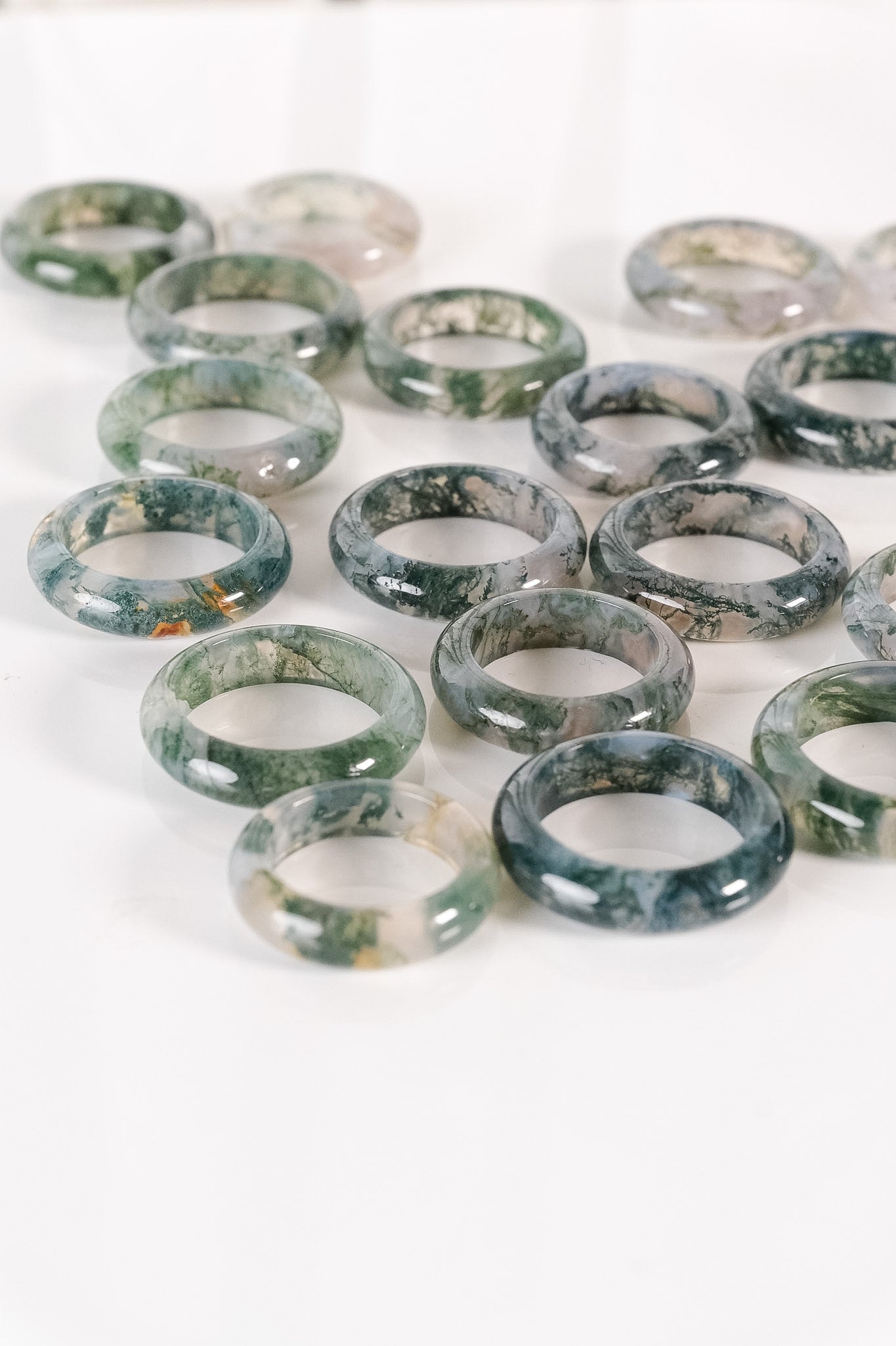 Moss Agate Sphere Stand
