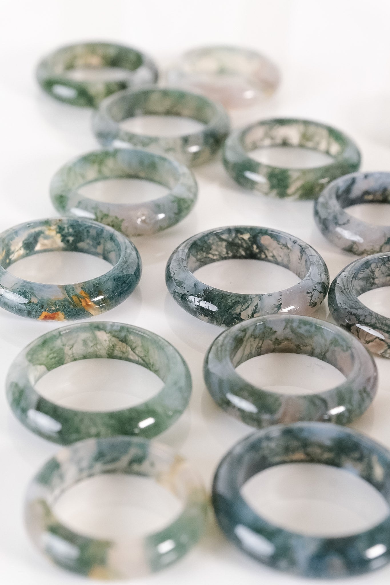Moss Agate Sphere Stand