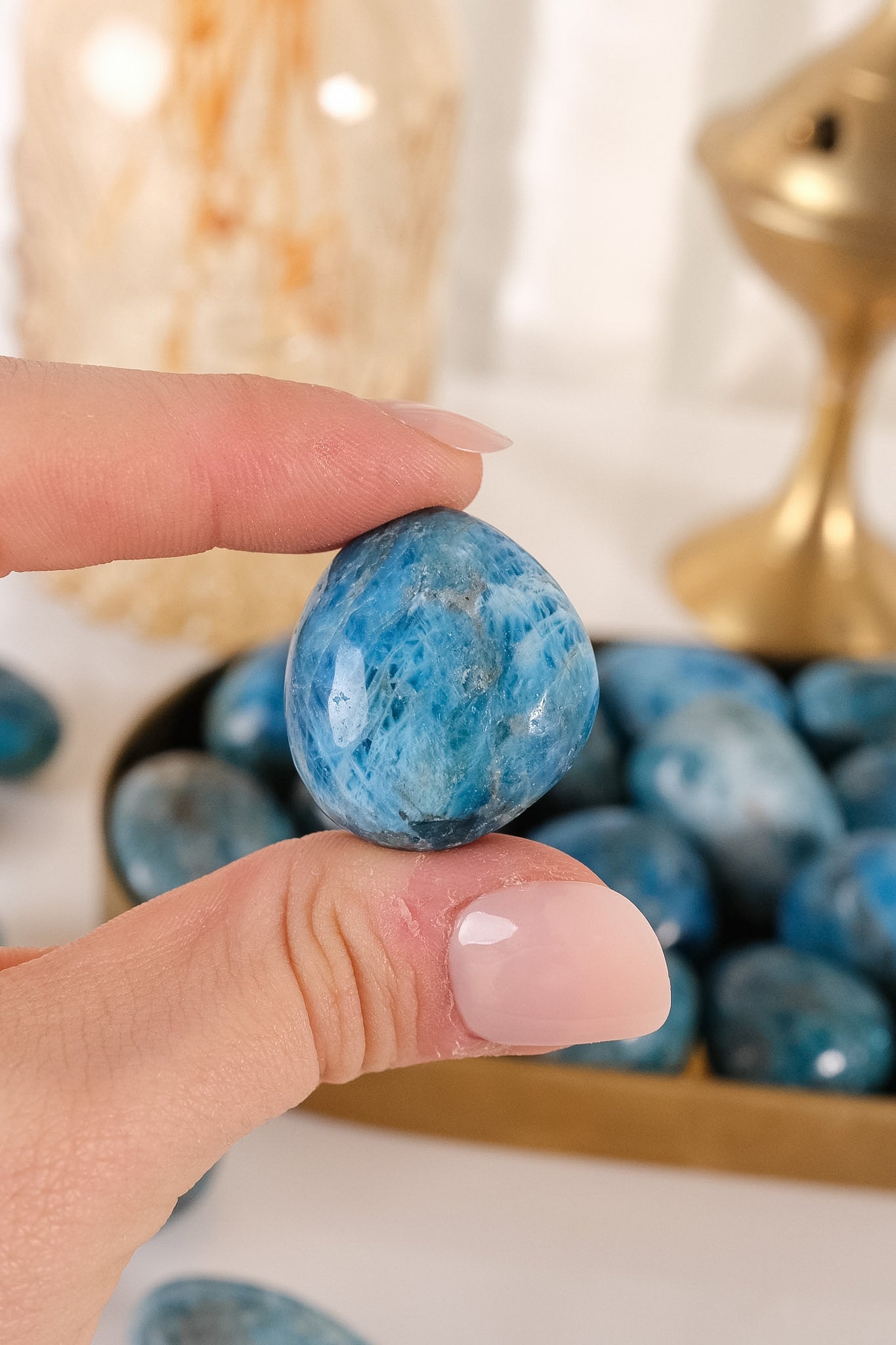 Blue Apatite Tumble