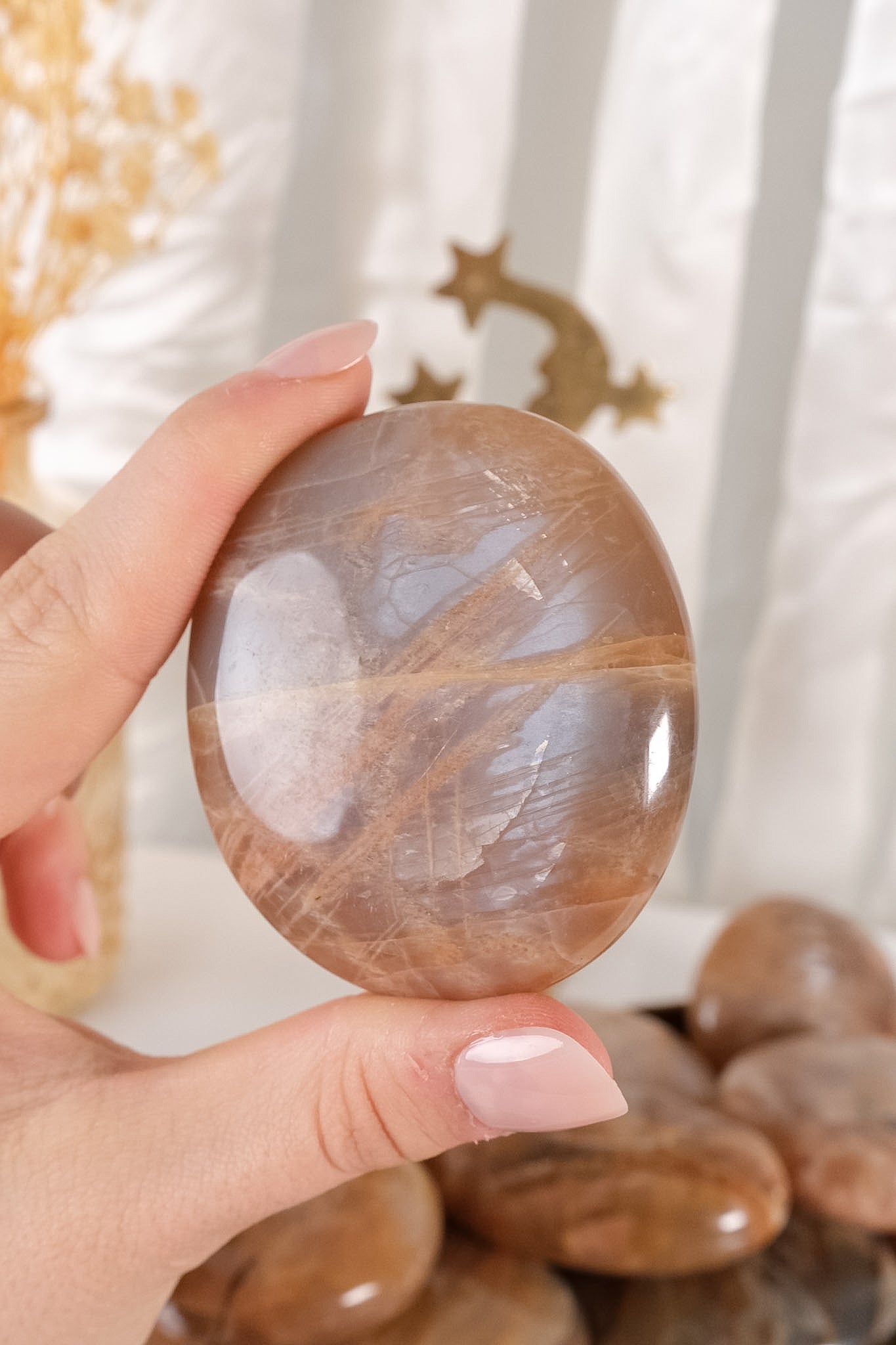 Peach Moonstone Palmstone