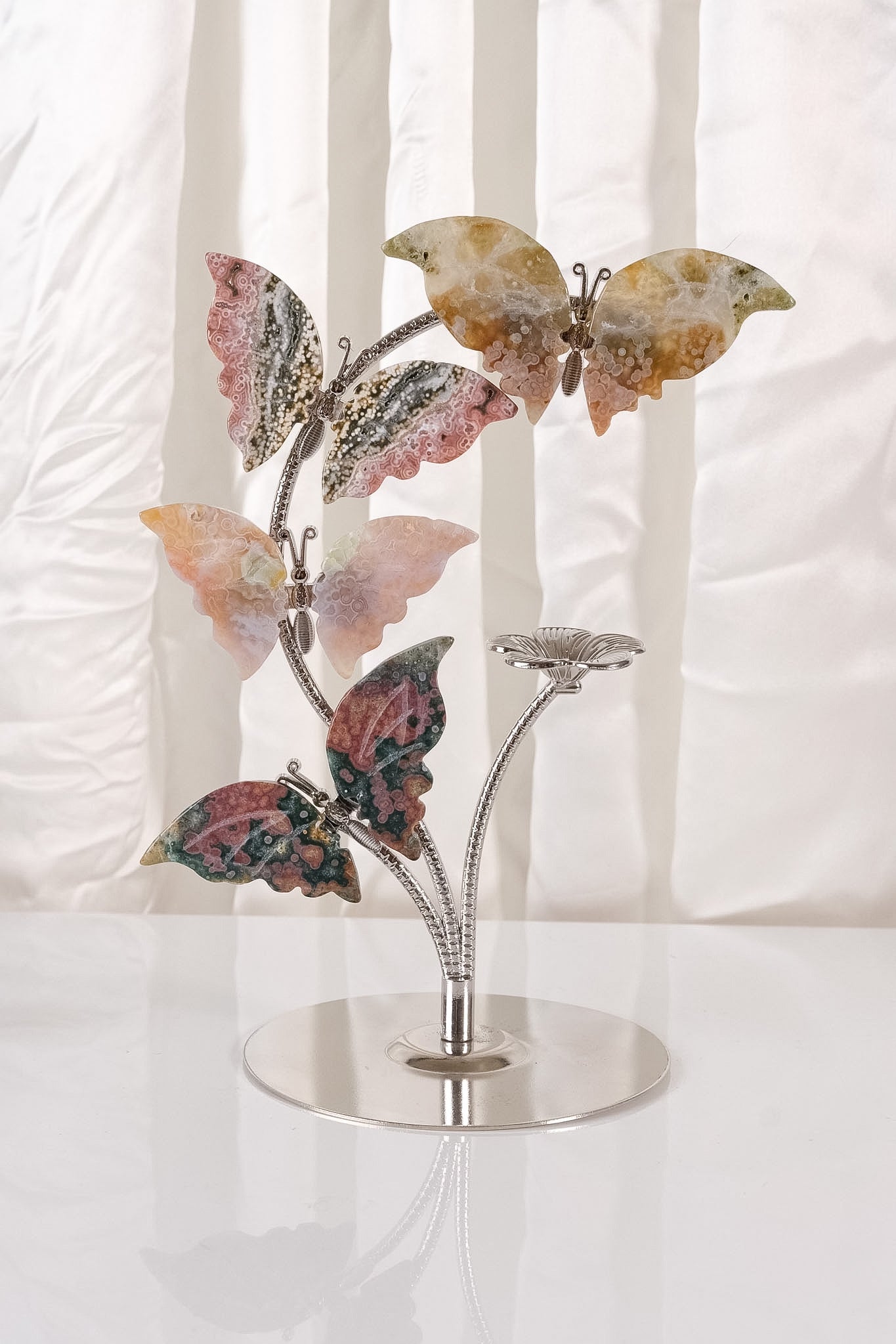 Ocean Jasper Butterfly Sphere Holder
