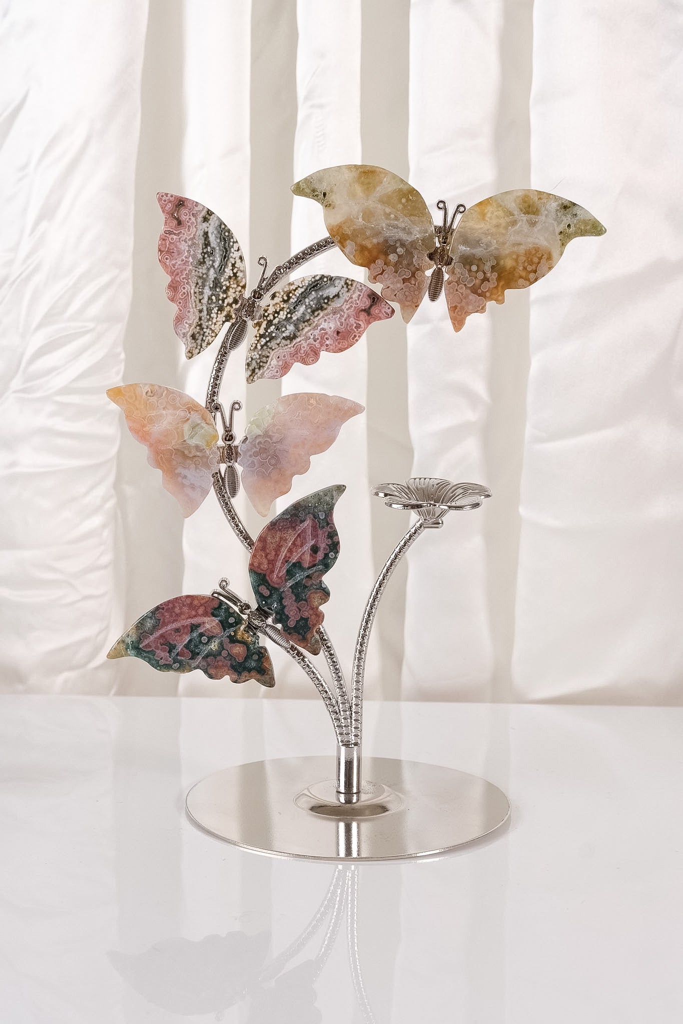 Ocean Jasper Butterfly Sphere Holder