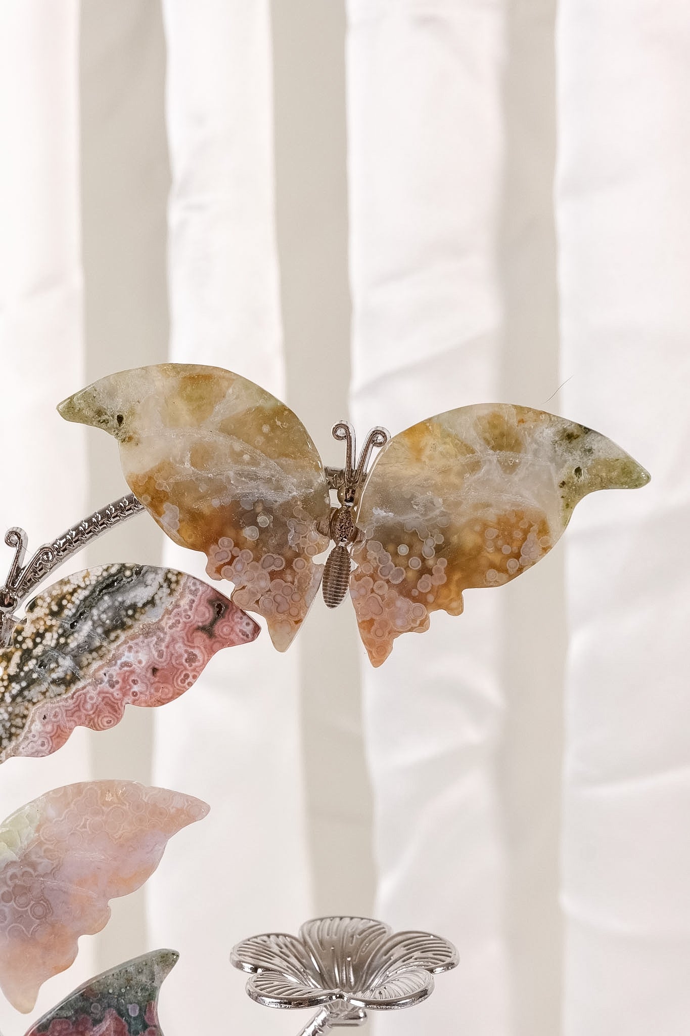 Ocean Jasper Butterfly Sphere Holder