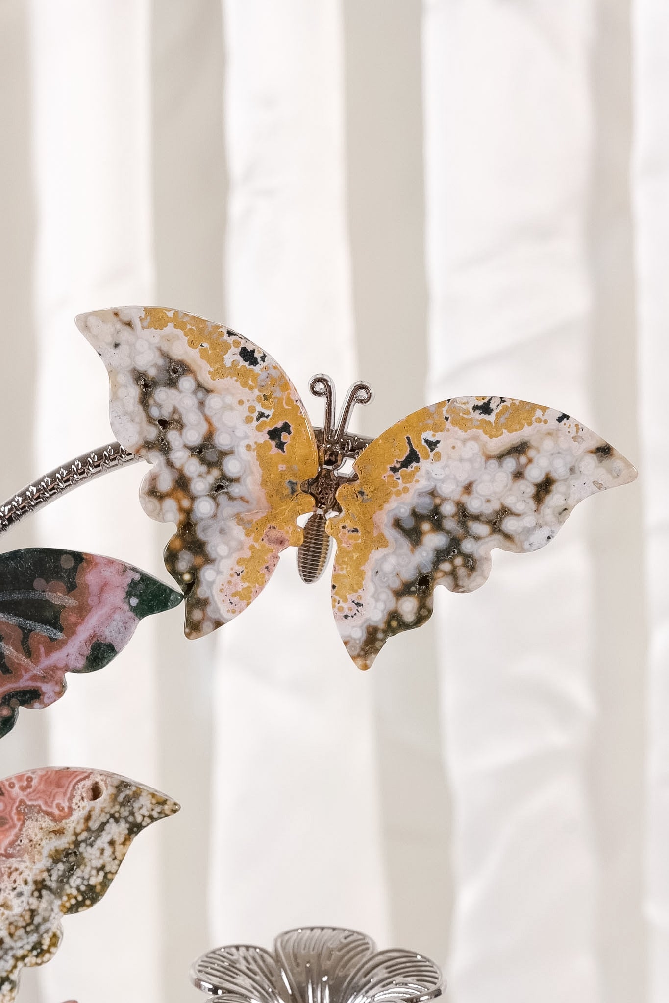 Ocean Jasper Butterfly Sphere Holder