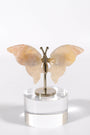 Flower Agate Butterfly on Silver Stand Healing Crystal.