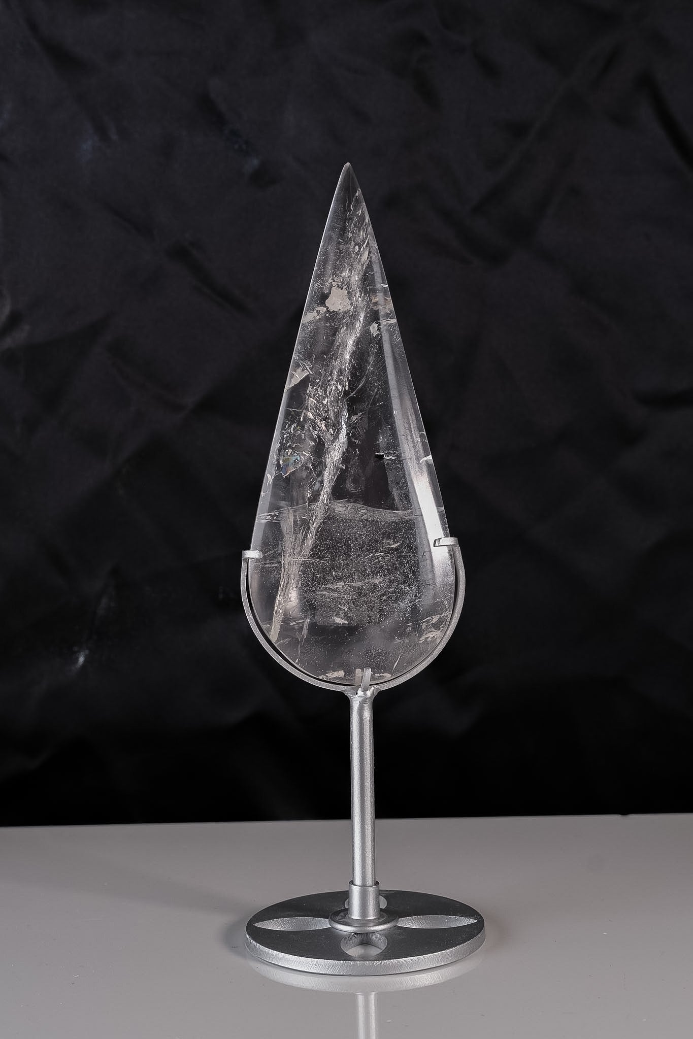 Clear Quartz Droplet On Stand On Stand Misfit
