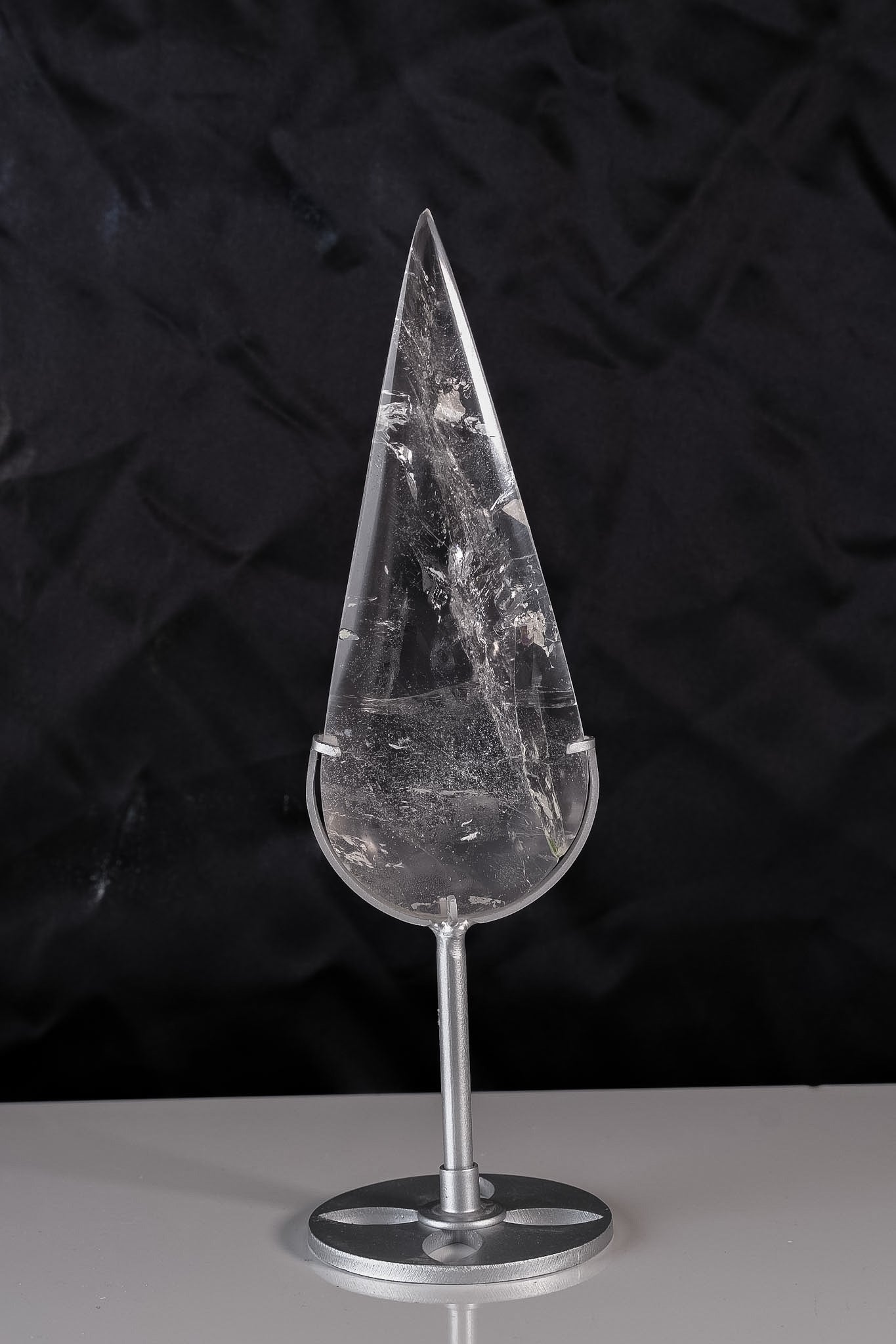 Clear Quartz Droplet On Stand On Stand Misfit