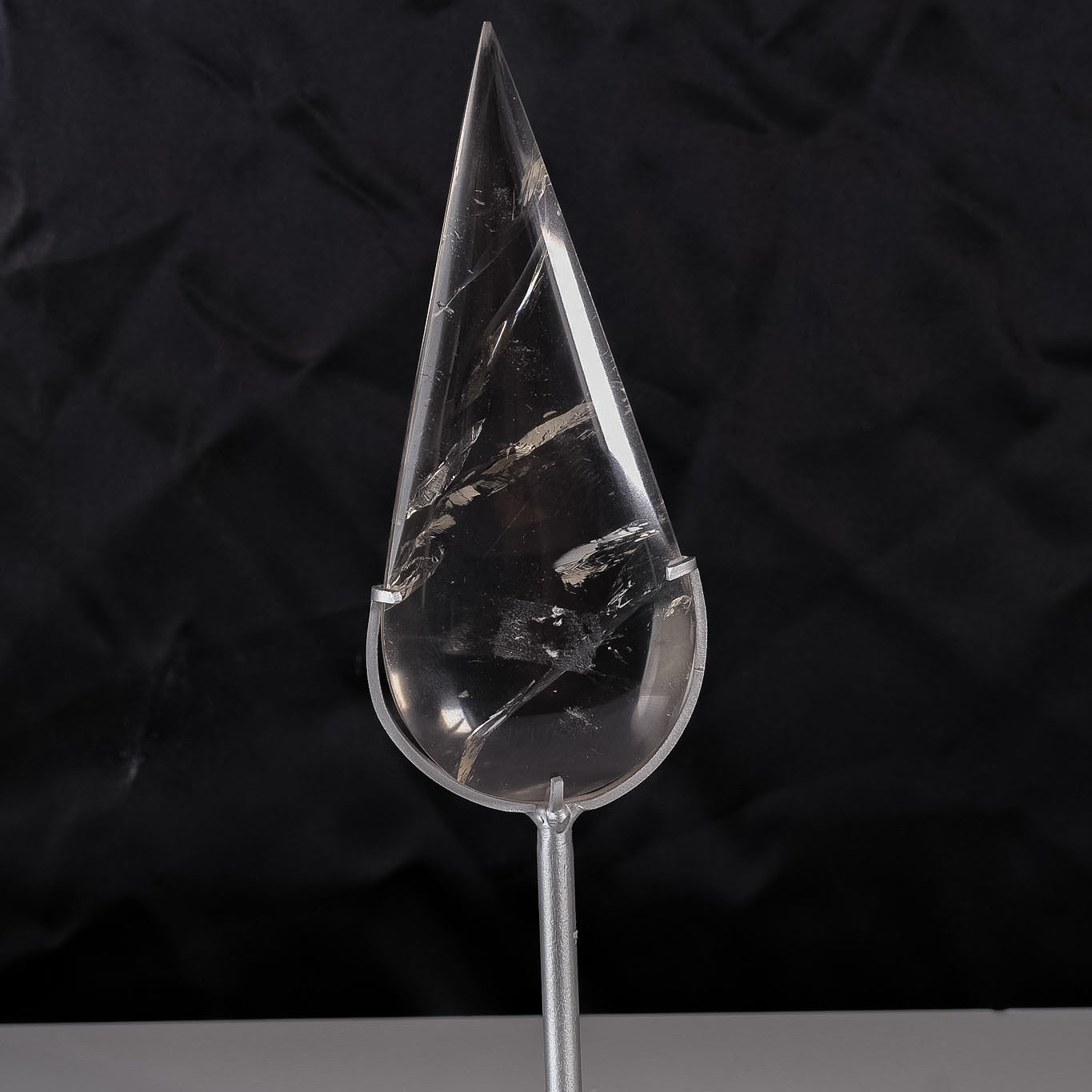 Clear Quartz Droplet On Stand On Stand Misfit