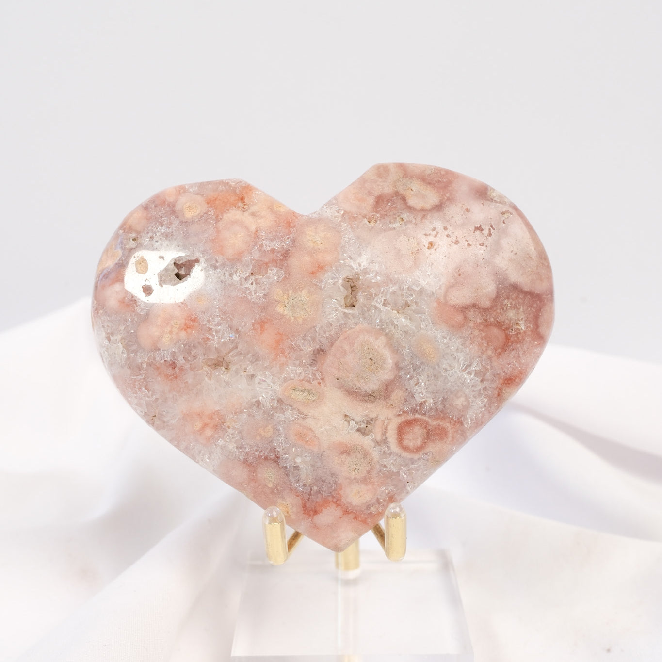 Flower Agate Heart