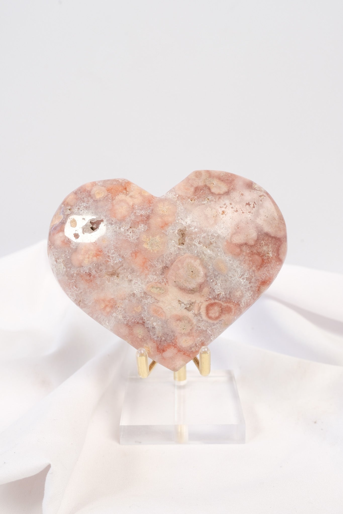 Flower Agate Heart