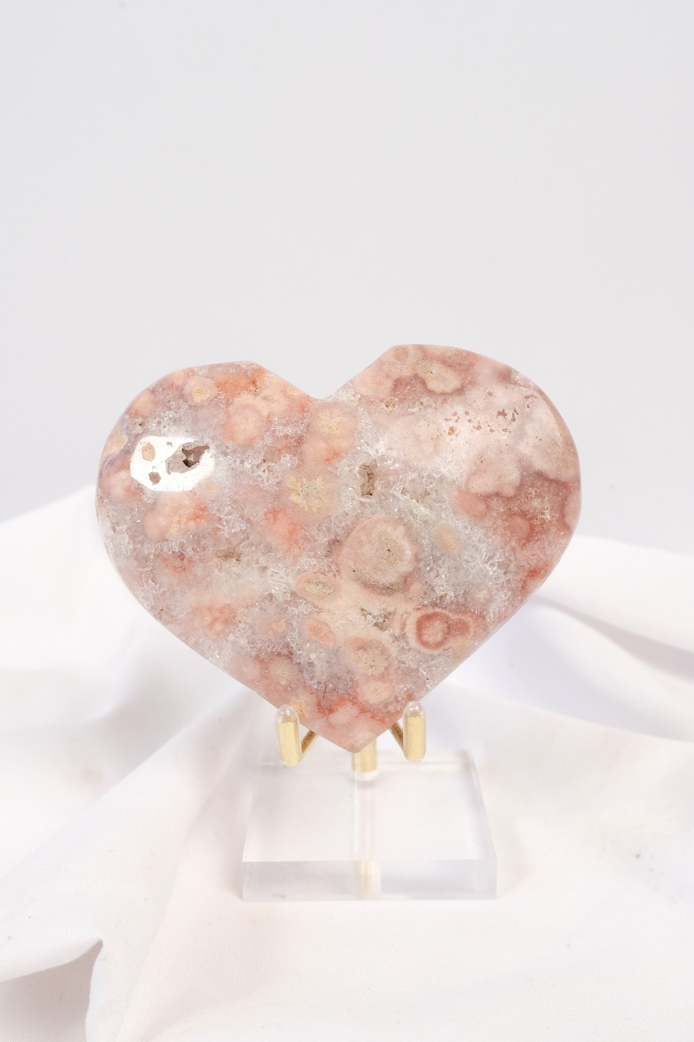 Flower Agate Heart