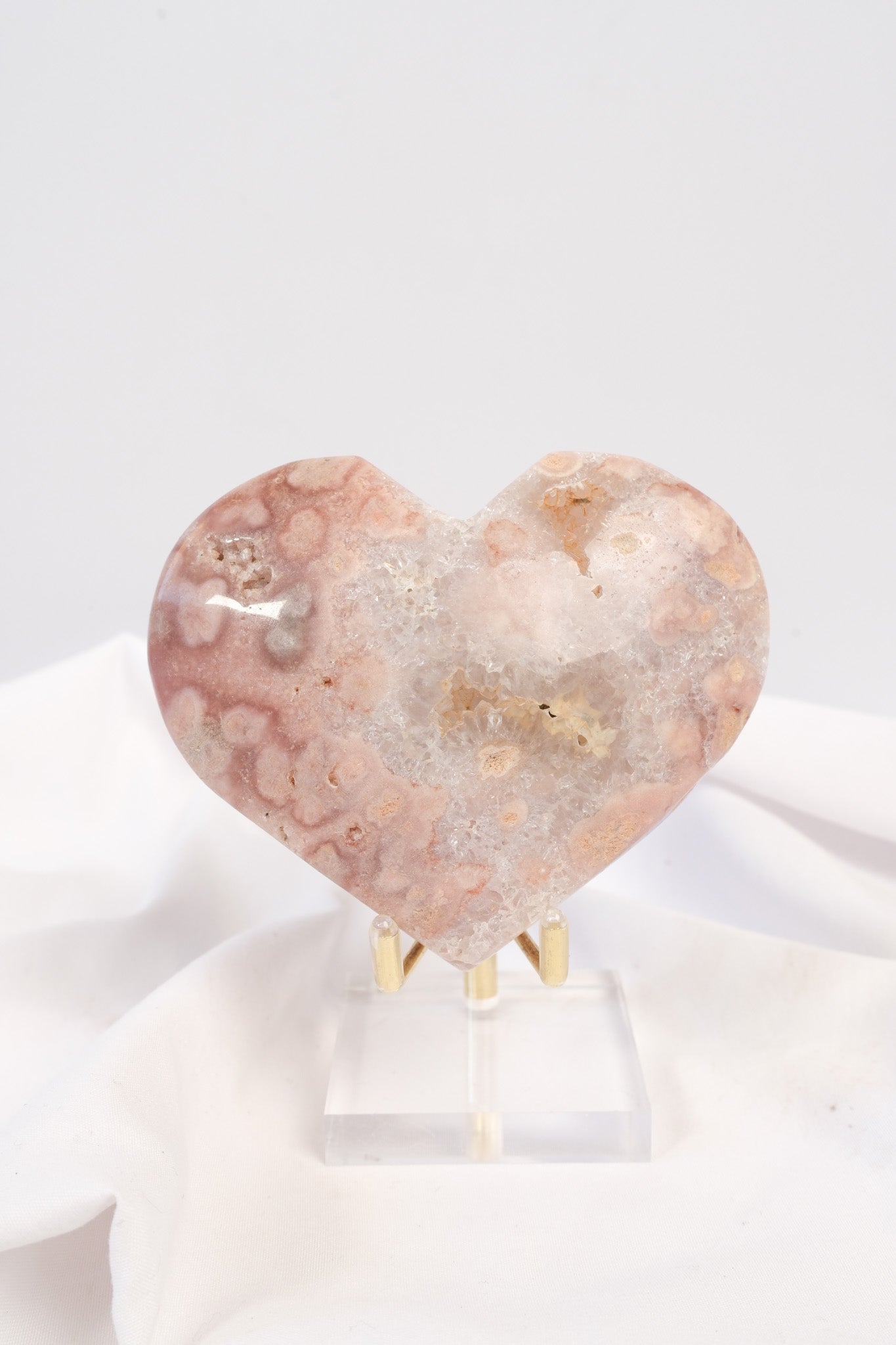 Flower Agate Heart