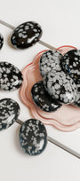 Snowflake obsidian palmstone