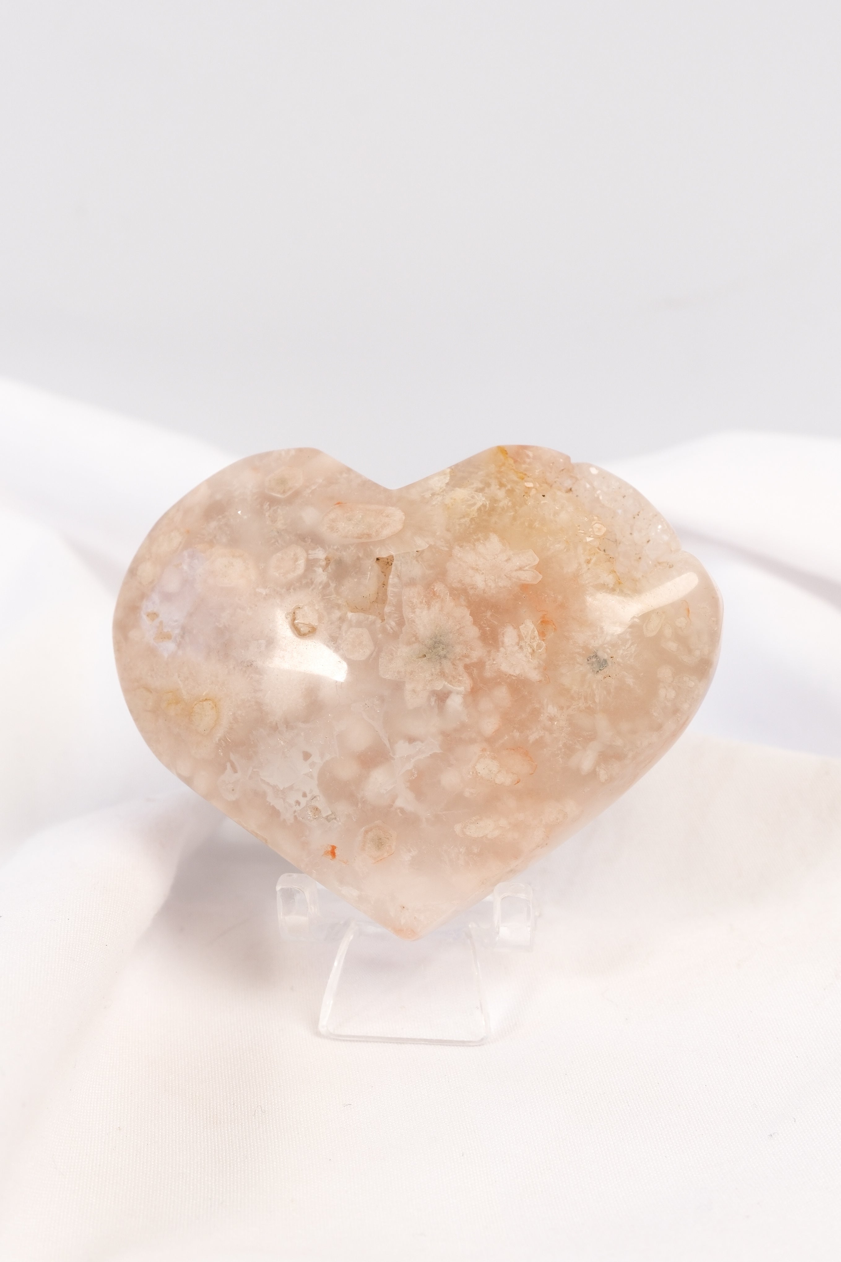 Flower Agate Heart