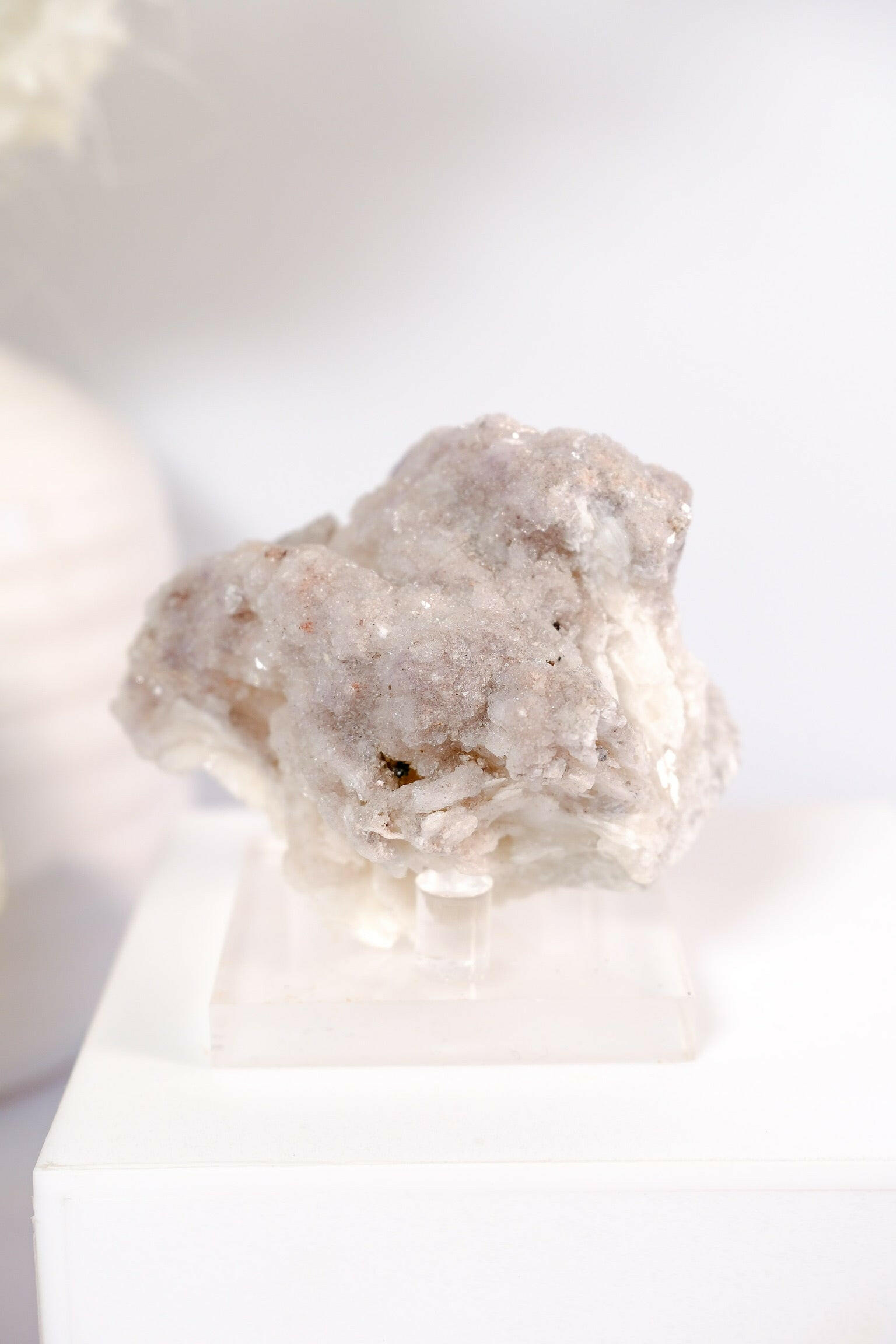 Selenite With Fluorite Cluster Healing Crystal.