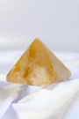 Golden Healer Pyramid Healing Crystal.