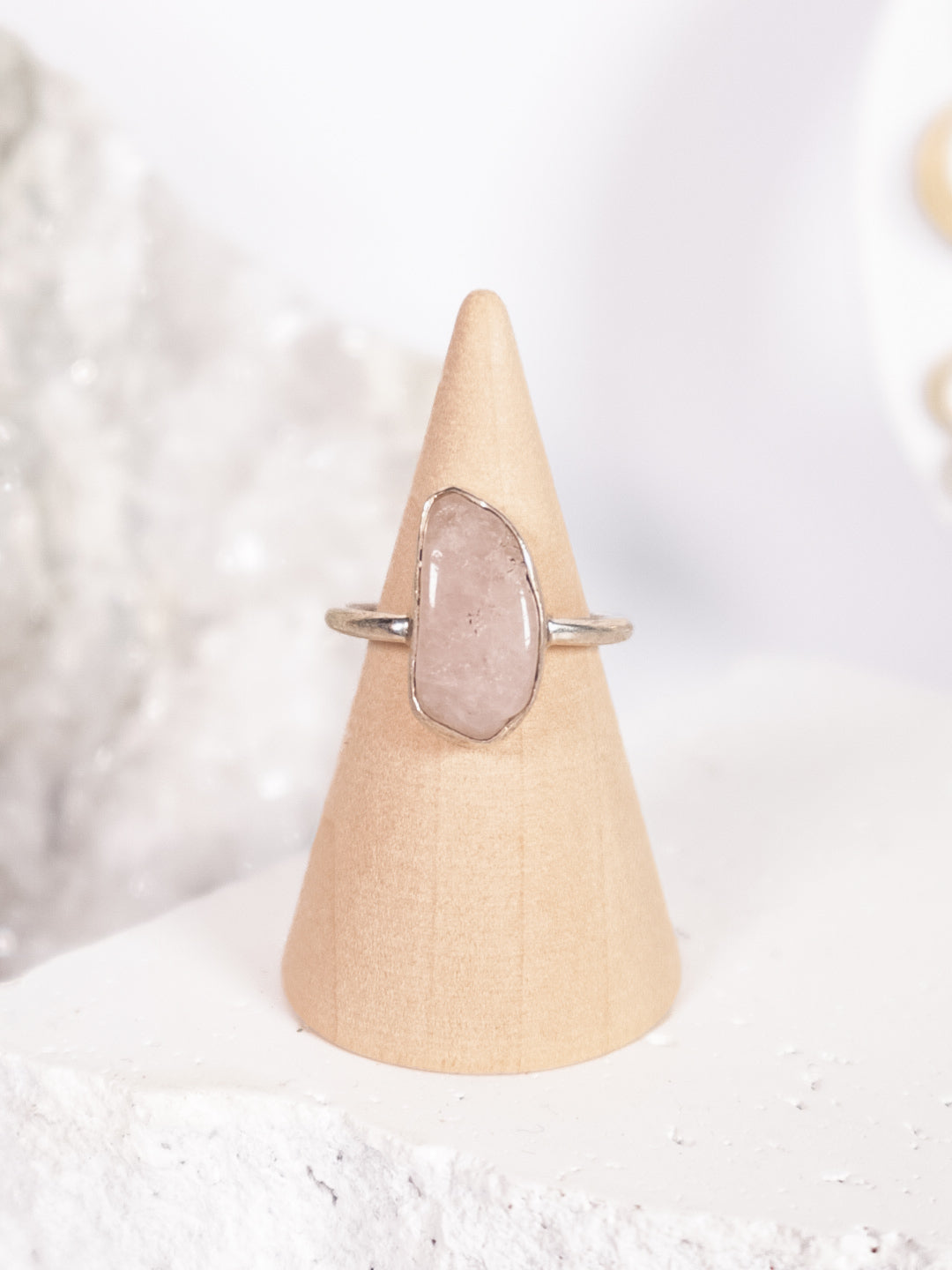 Rose Quartz Ring - Size 7/N