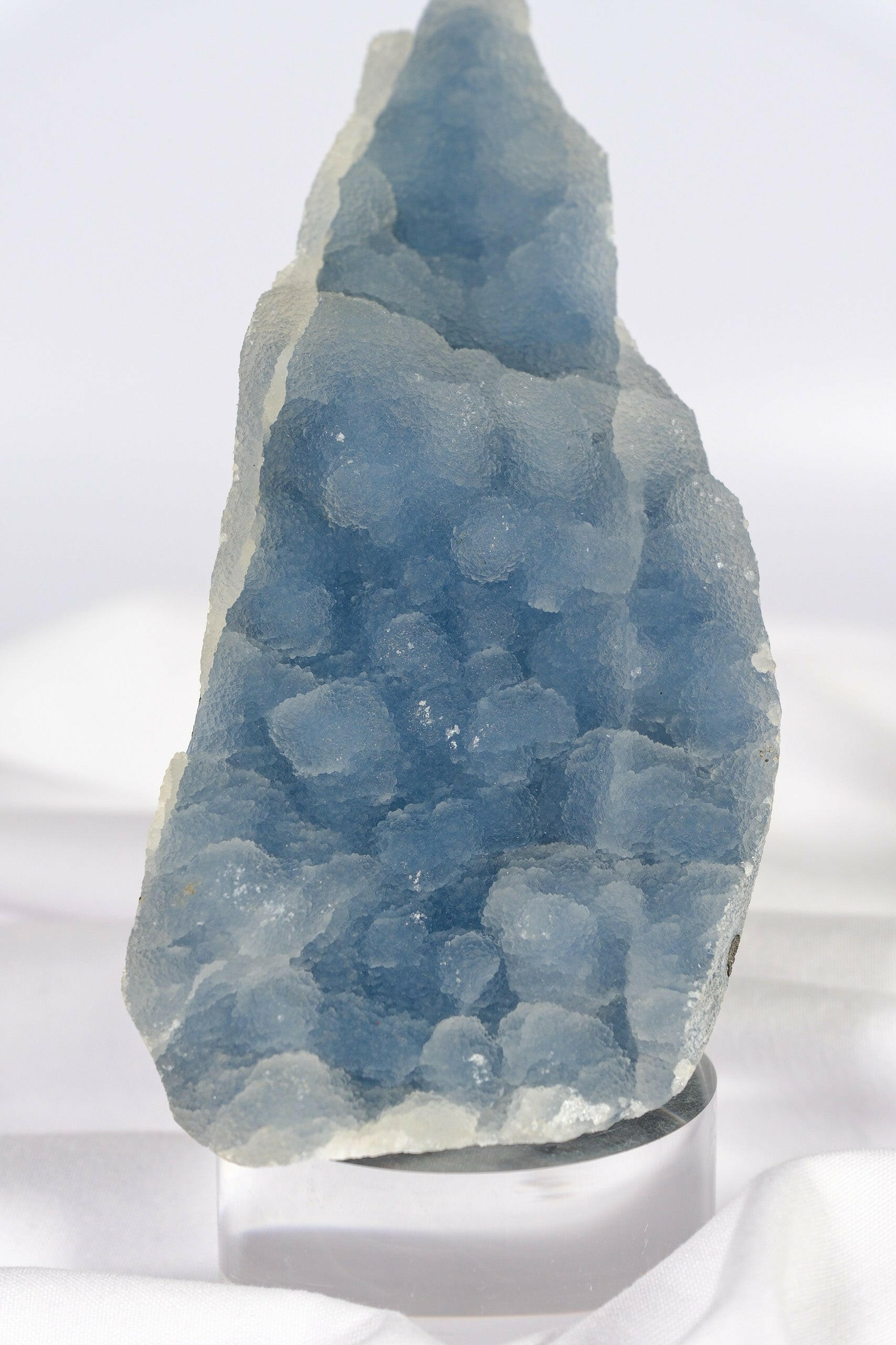 Botryoidal Blue Chalcedony Cutbase Healing Crystal.