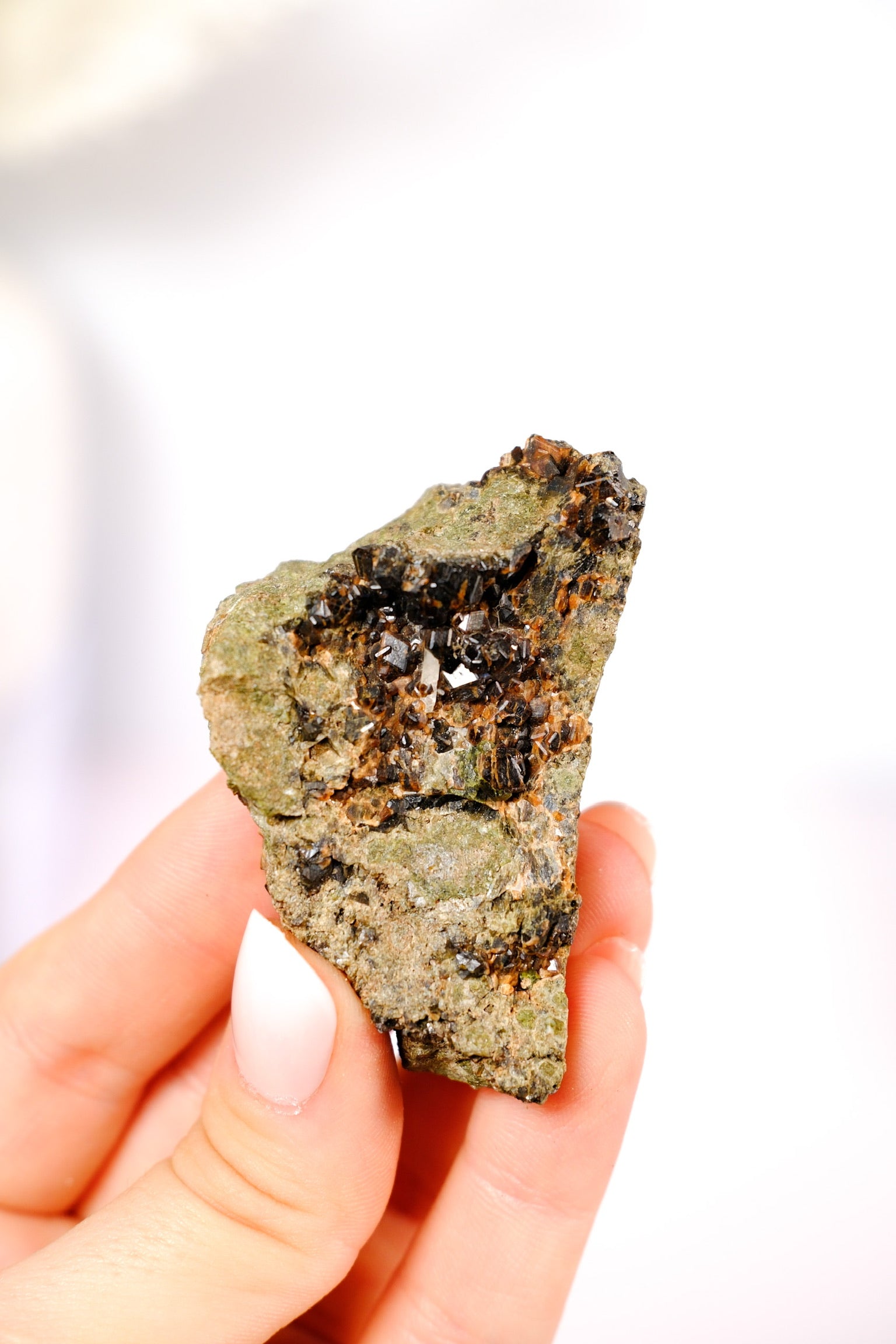Andradite (Green) Garnet Cluster