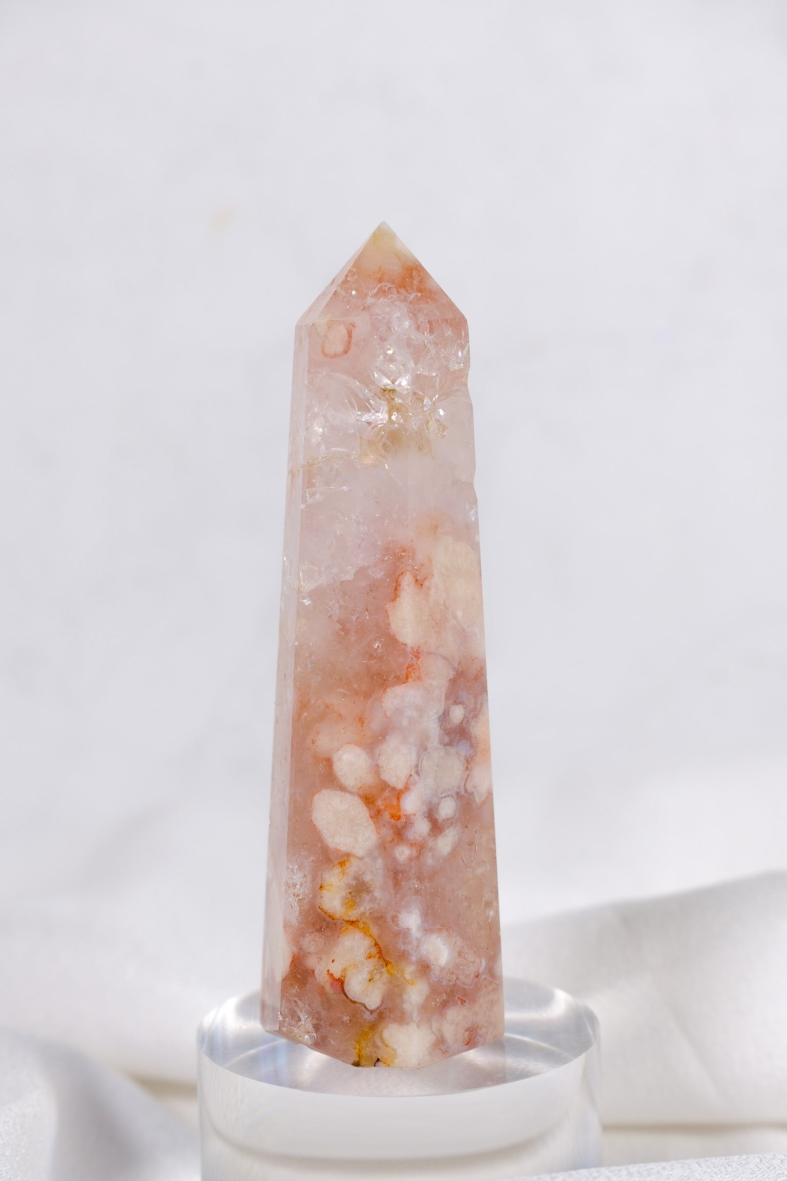 Flower Agate Carnelian Tower