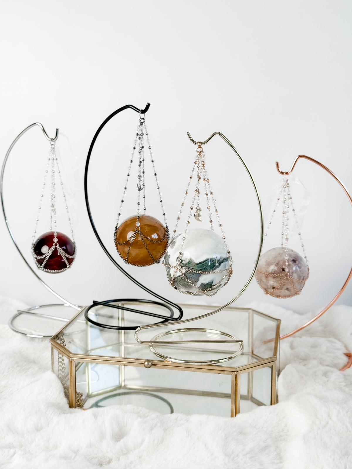 Hanging Sphere Stand – Stones of Virtue